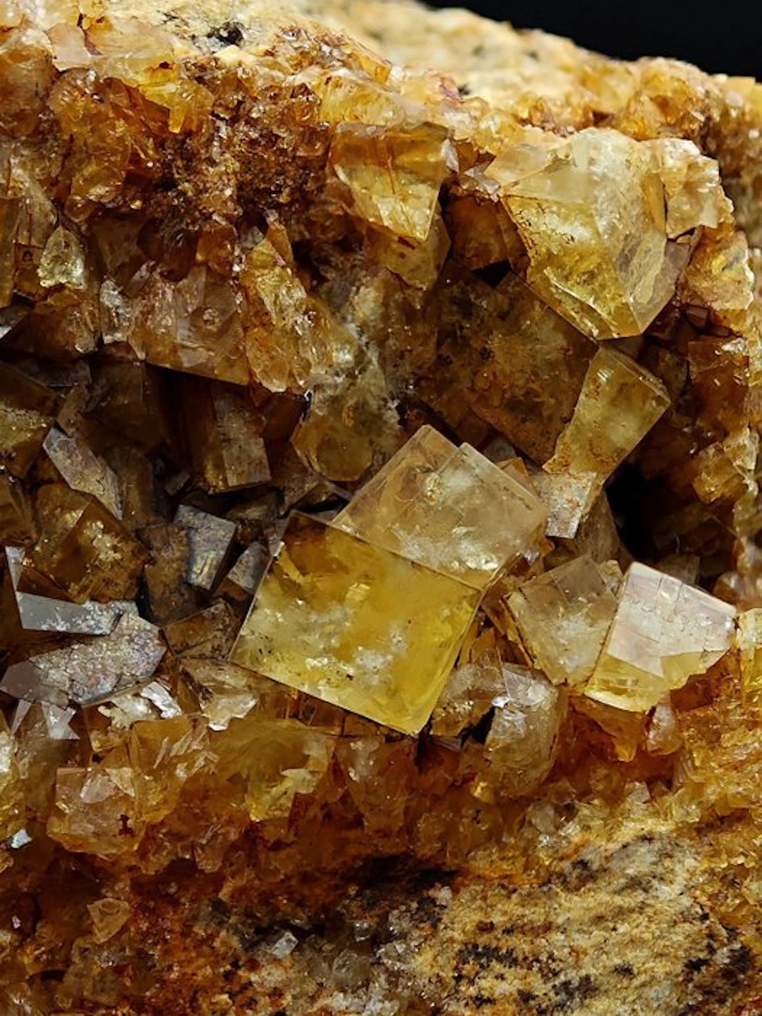 Yellow fluorite cubes