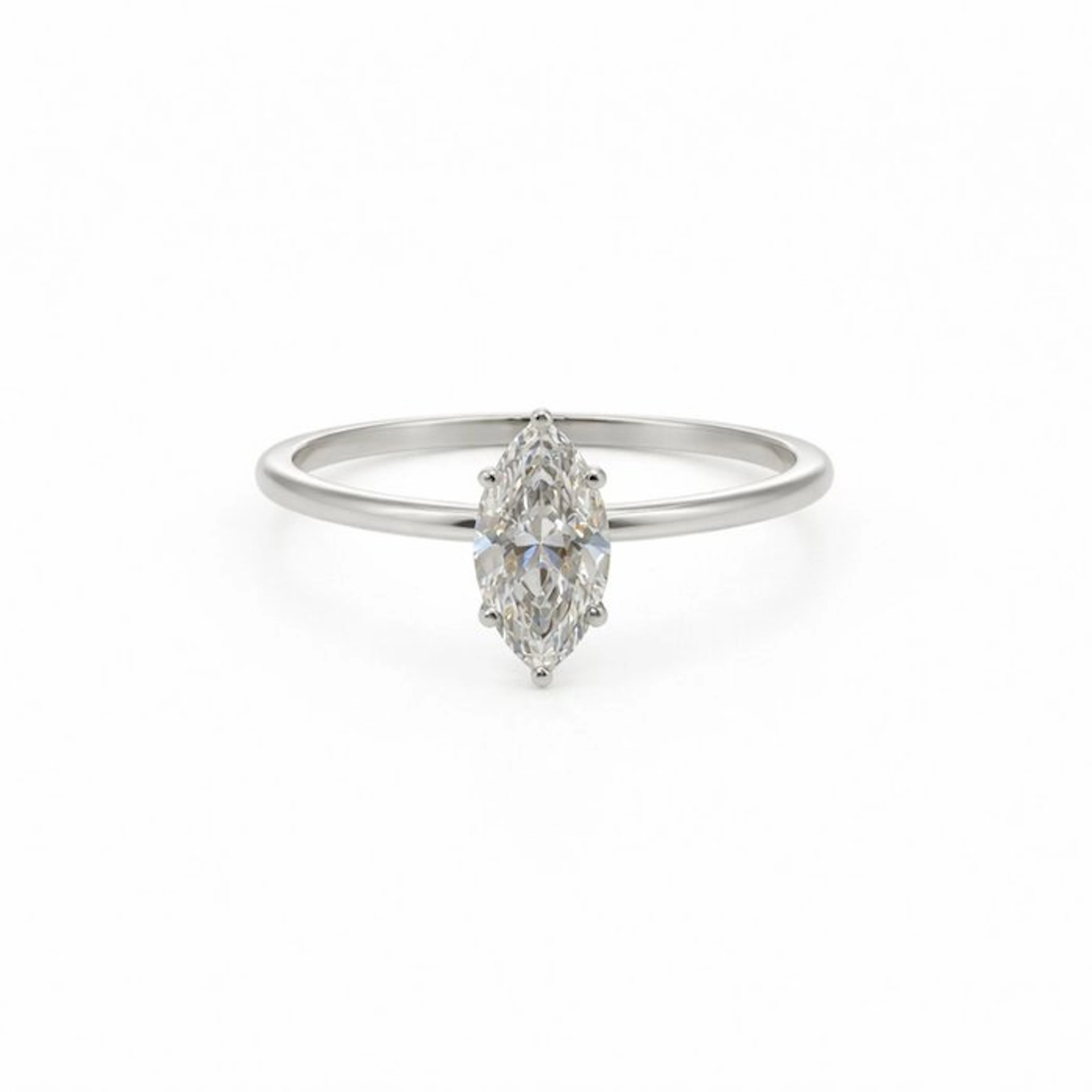 No reserve price - Ring - 14 kt. White gold - 1.01ct. tw. Diamond (Lab-grown)