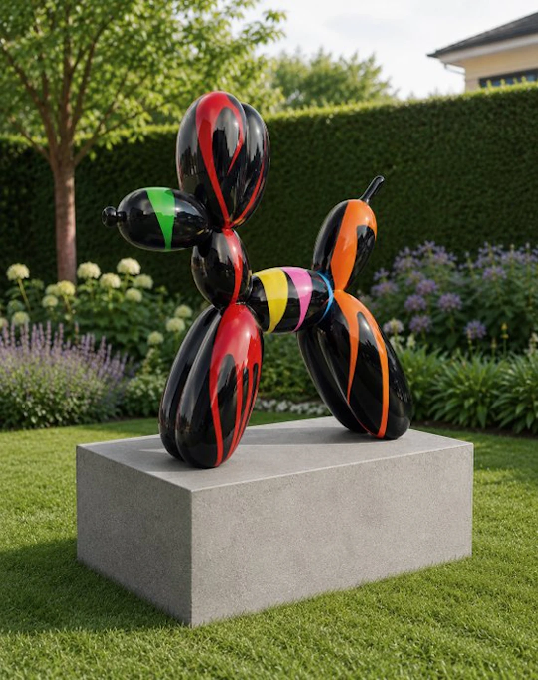 Statue, street Art balloon dog - 28 cm - polyresin