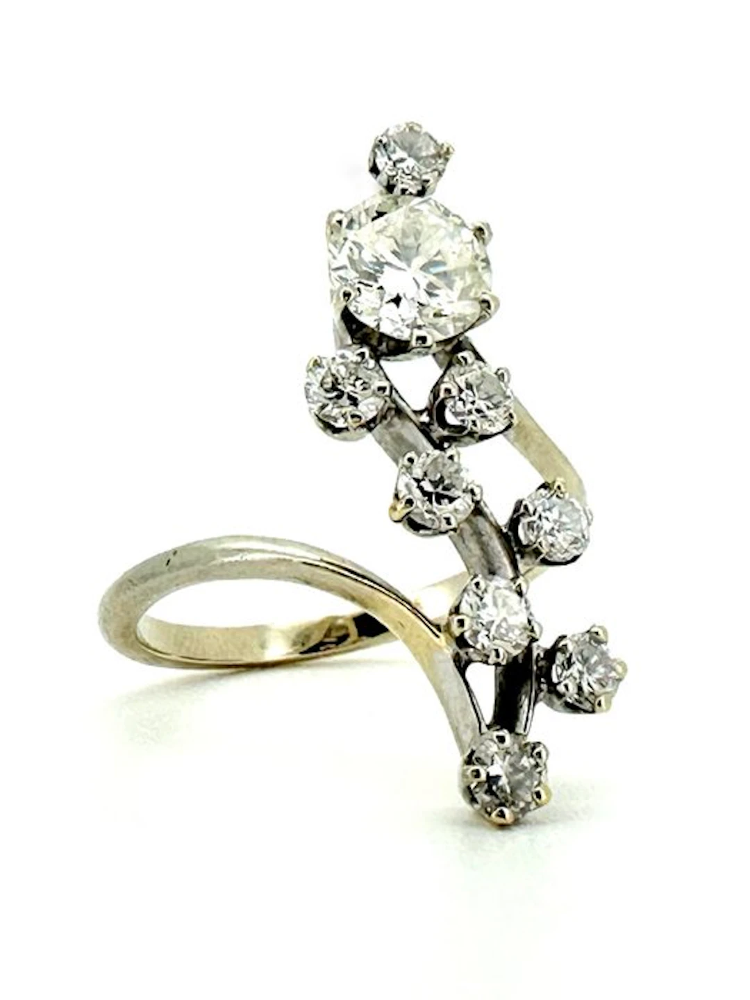 Ring - 18 kt. White gold - 1.80ct. tw. Diamond (Natural)