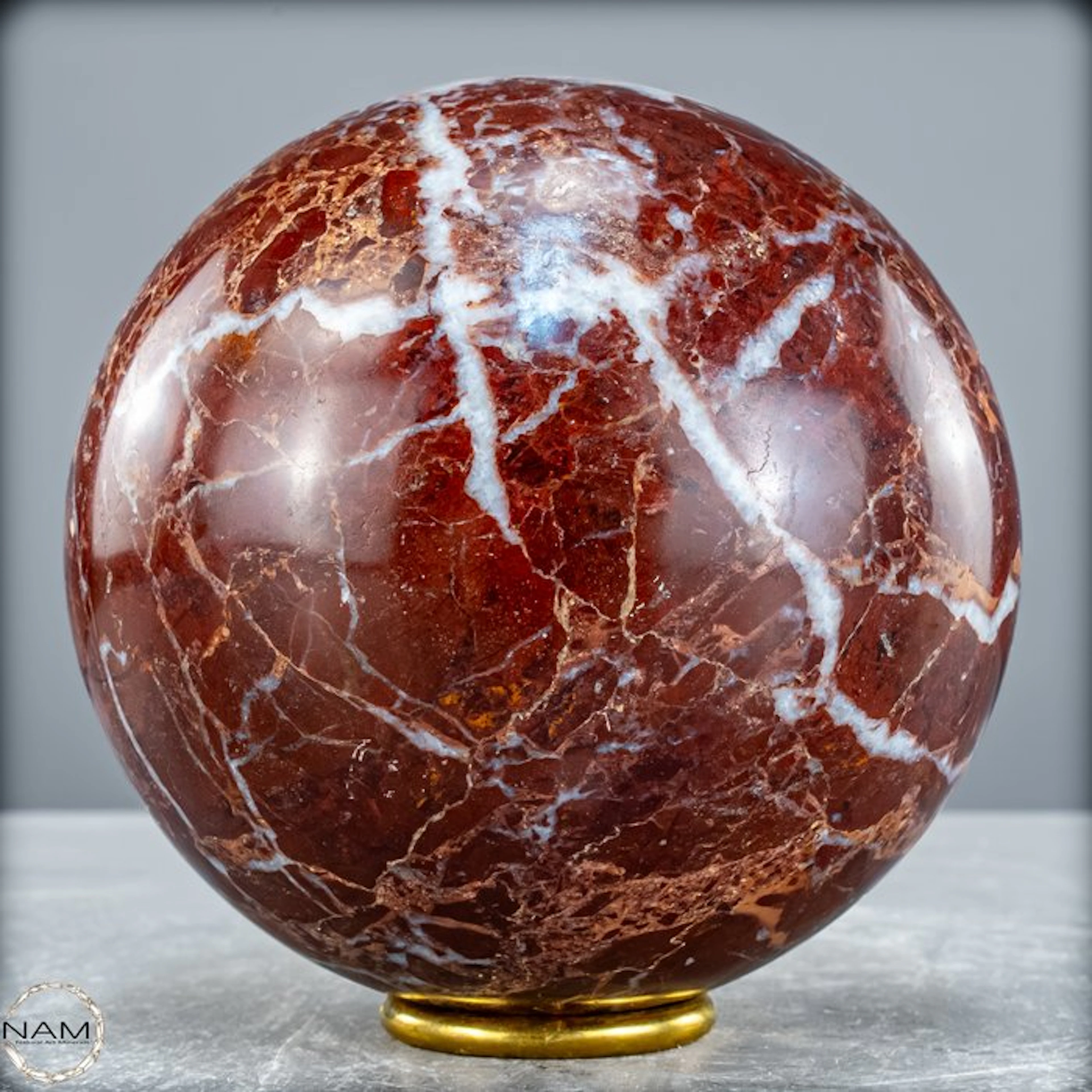 Natural Rare Red Jasper-Quartz Sphere, Himalaya- 2261.85 g