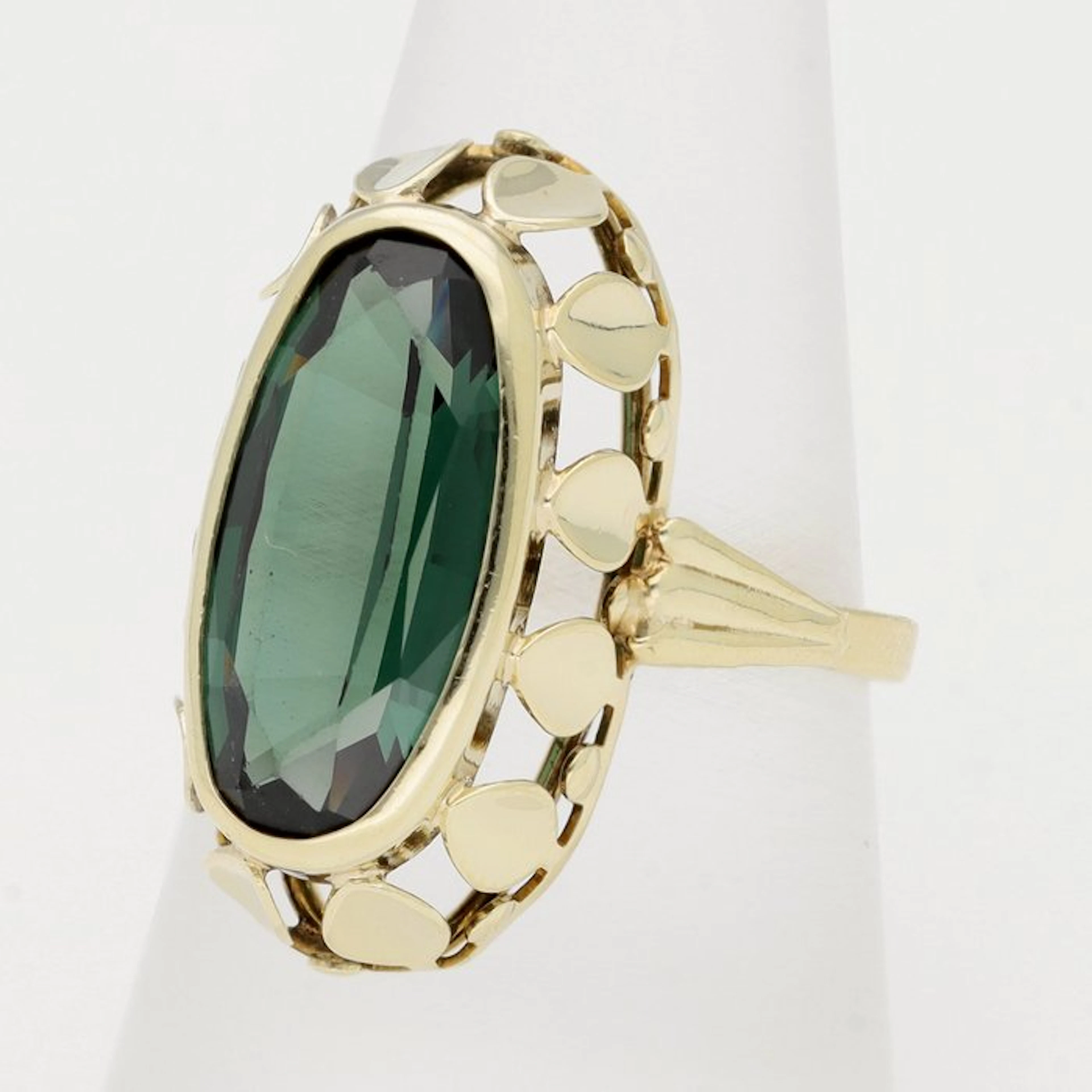 Ring - 14 kt. Yellow gold - Synthetic spinel