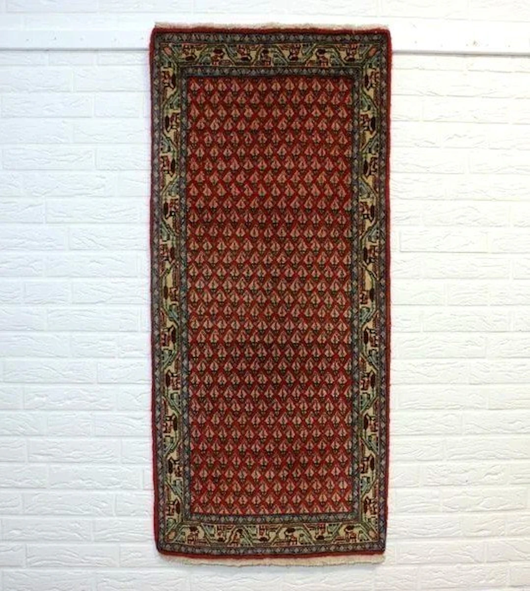 Hand-knotted Indian rug, Sarugh Mir, antique wool - Carpet - 122 cm - 62 cm