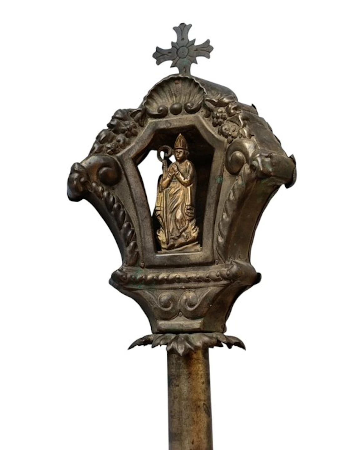 Processional staff finial - 33 cm - Brass, Metal - 1750-1800