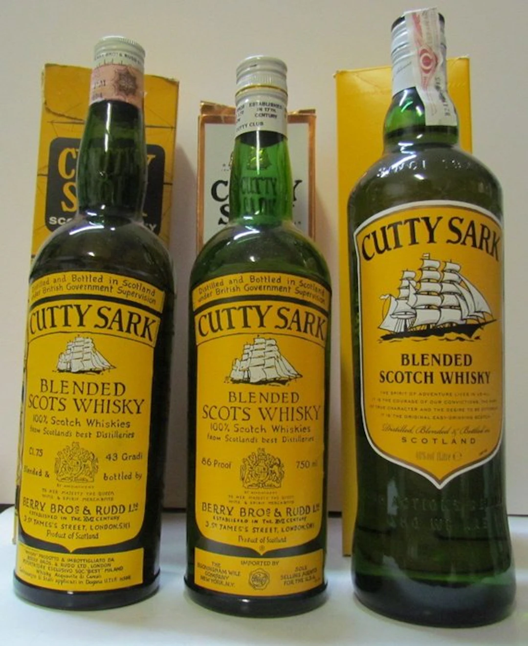 Cutty Sark - 1 Litre, 75cl - 3 bottles