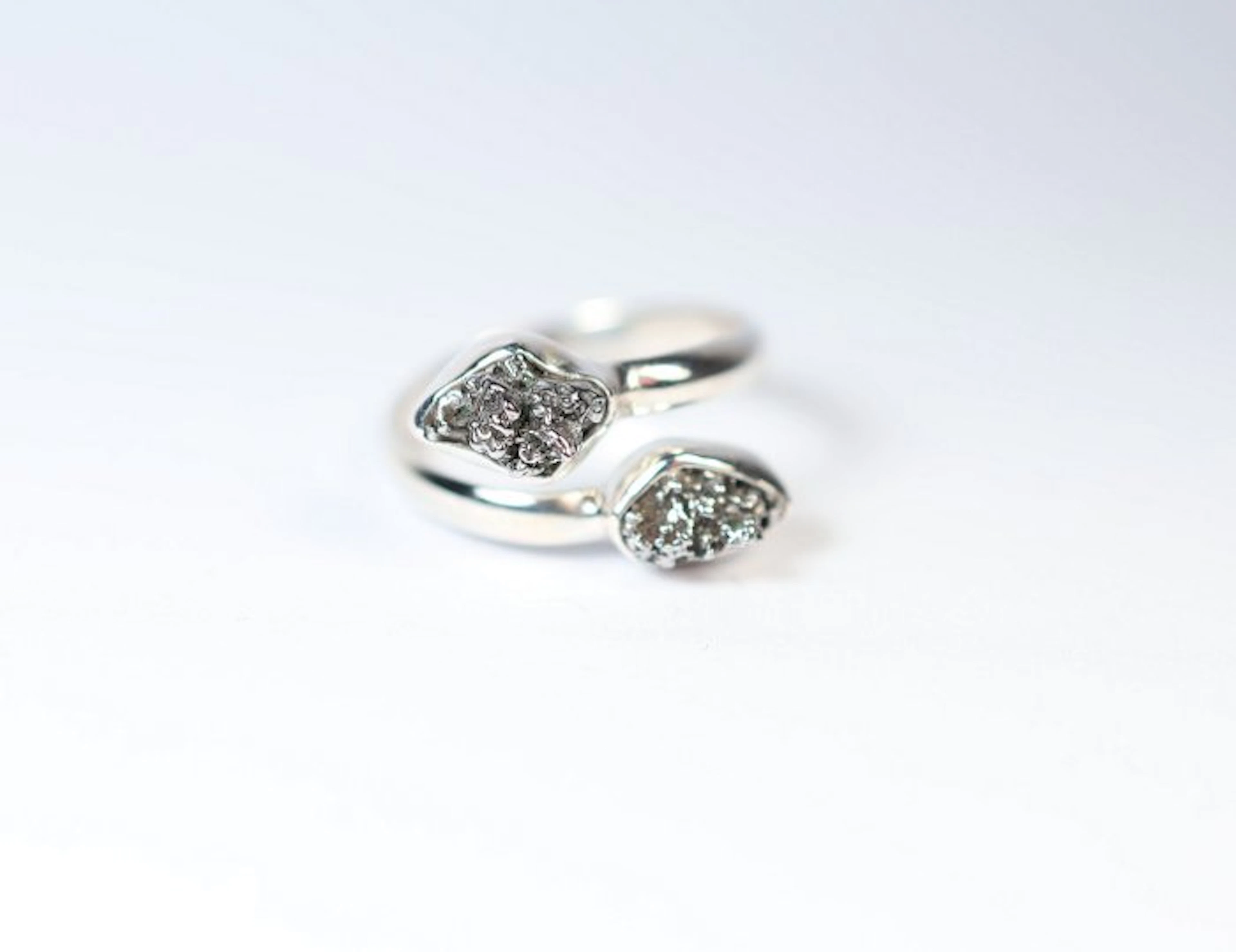 Meteorite Campo del Cielo ring / new 925. Sterling silver - 3.22 g - (1)