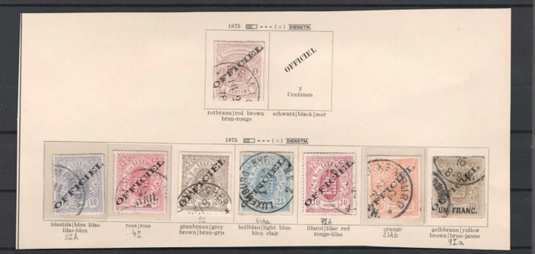 Luxembourg 1875 - Luxembourg service 1875 used.
