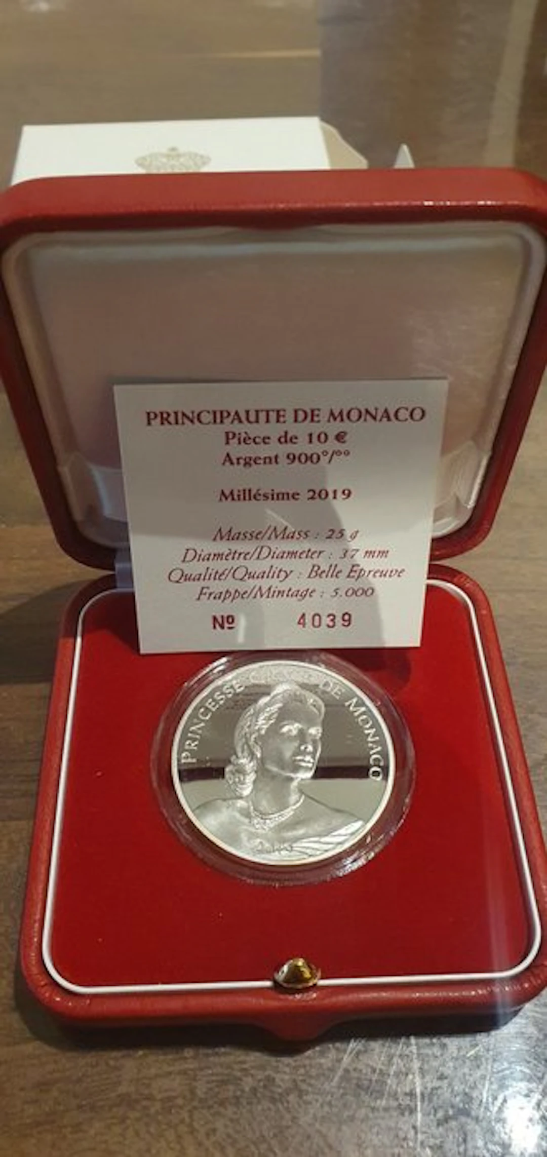 Monaco. 10 Euro 2019 "Grace Kelly" Proof