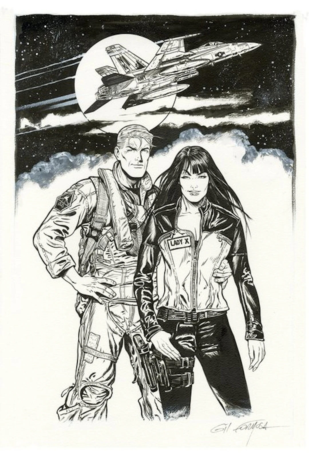 Gil Formosa Published artwork - Buck Danny - Lady X & Buck Danny F-18