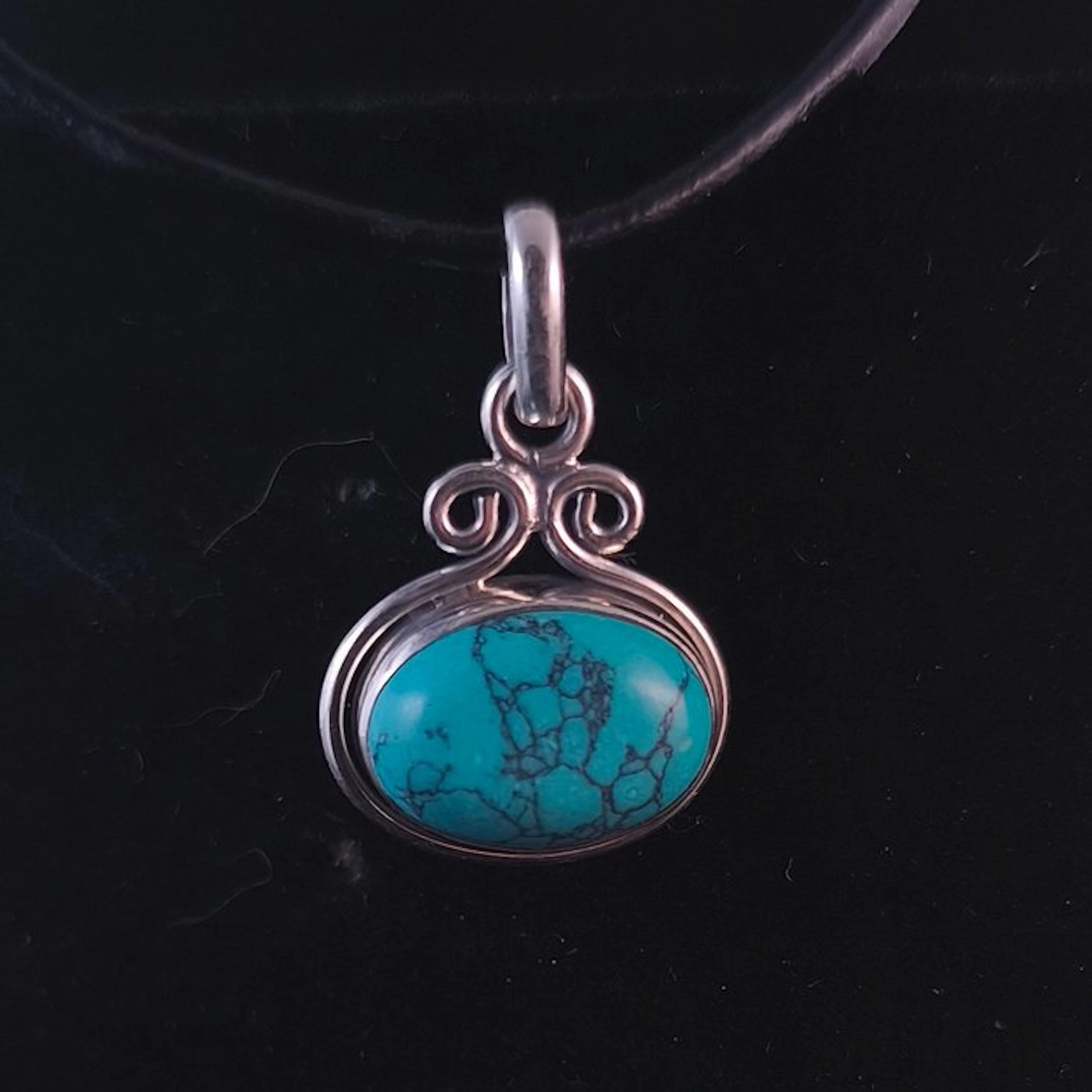 Turquoise - Silver - Pendant - Pendant PEACE, CALM