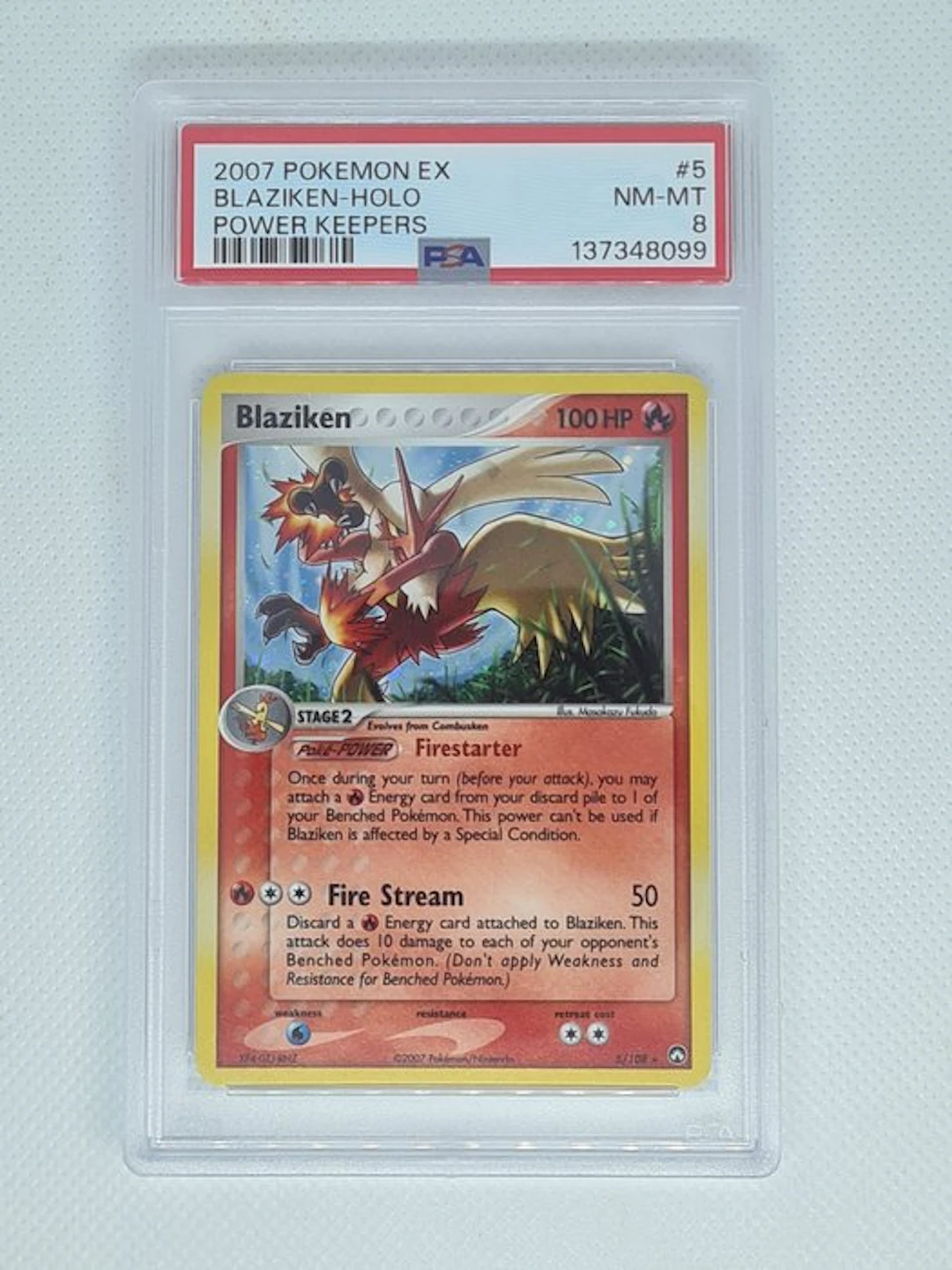 Pokémon - 1 Graded card - Pokémon - Blaziken 5/108 Foil - PSA 8
