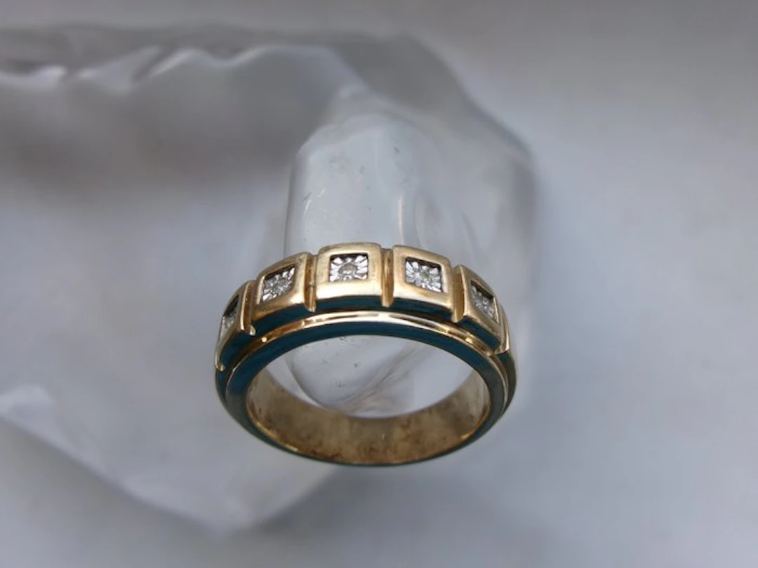 Silver, Diamonds - Ring - Art Deco Style
