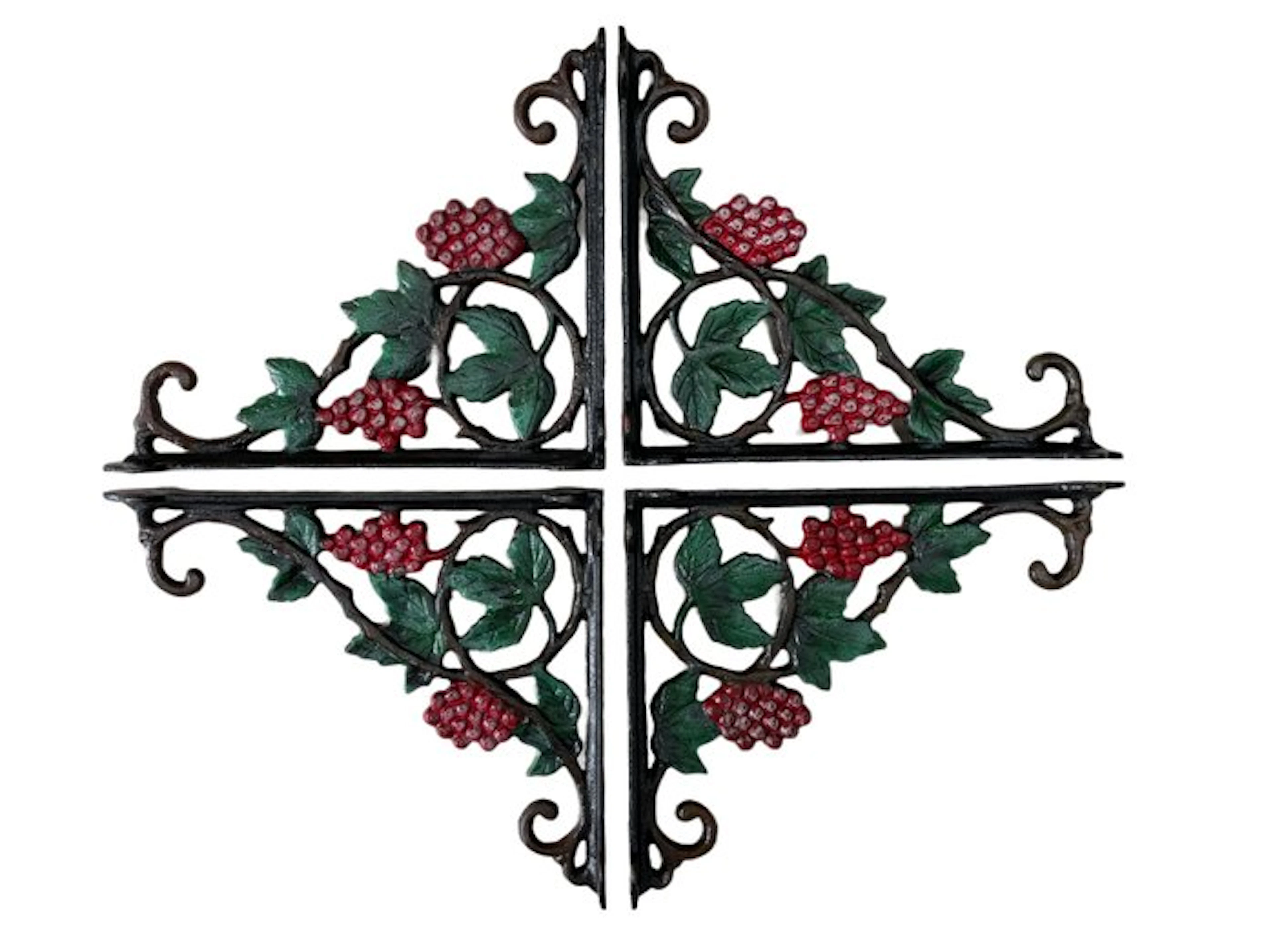 Decorative ornament (4) - Set van 4 gietijzeren...
