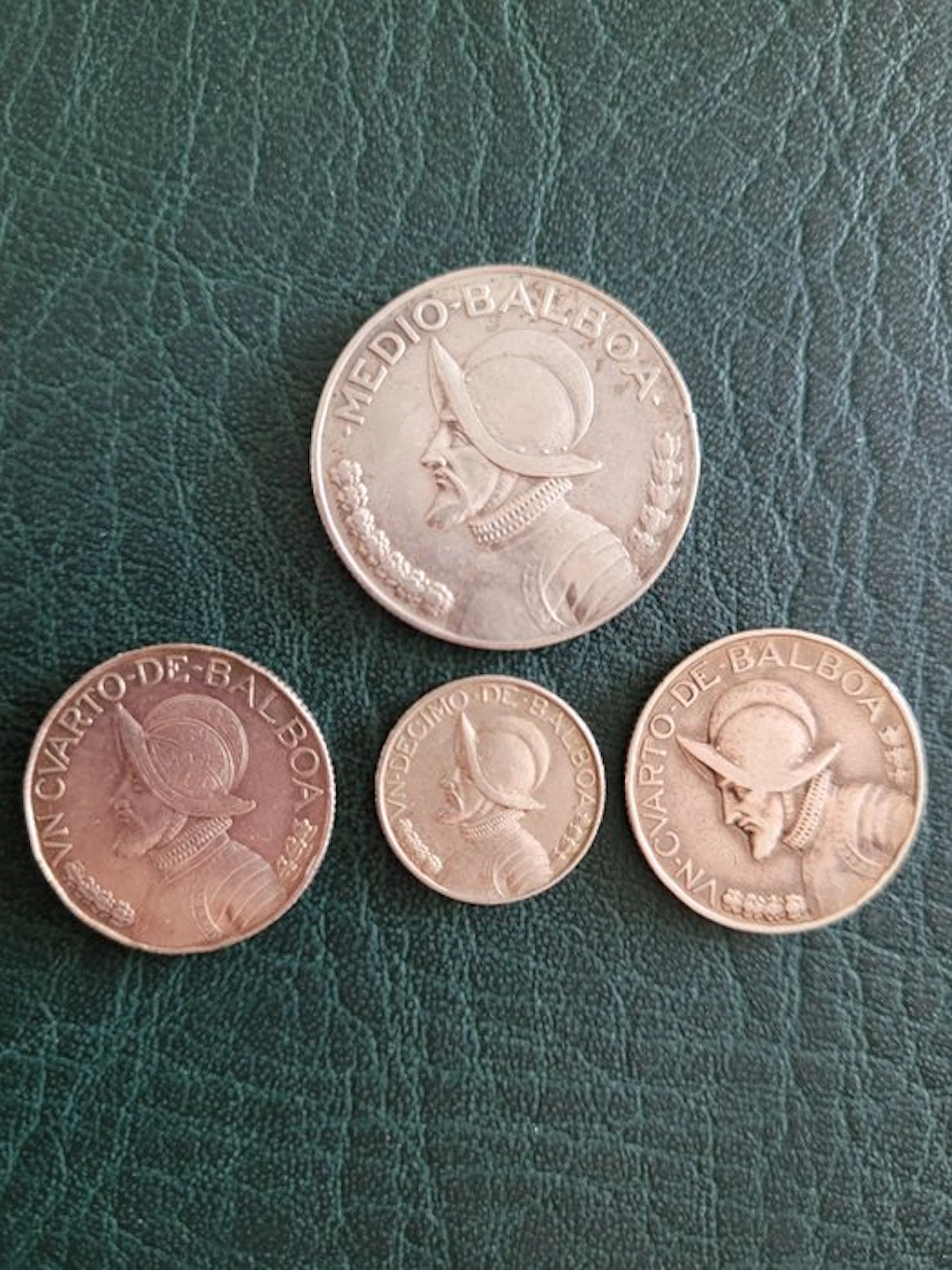 Panama. 1/10-1/4-1/2 Balboa 1932-1962 (4 coins) (No reserve price)