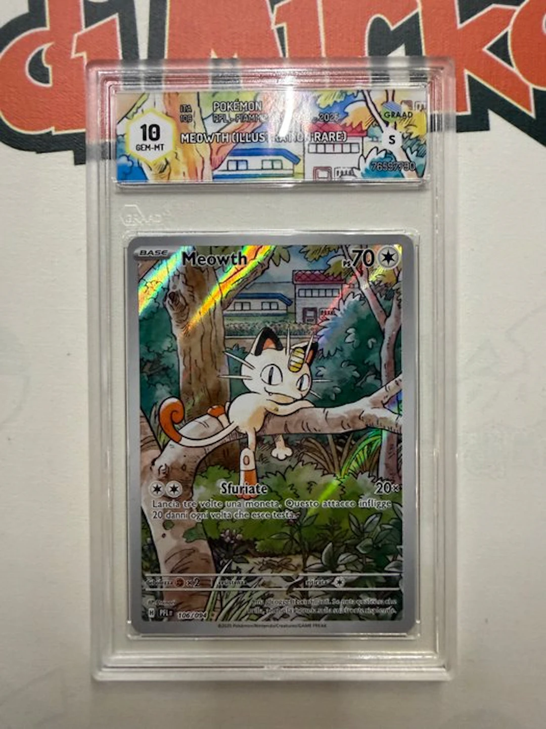 Pokémon - 1 Graded card - Meowth 106/094 Alternate art