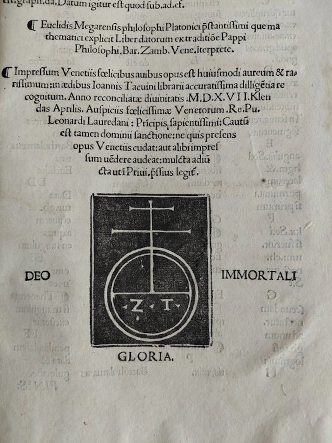 Euclide / Giovanni Tacuino - Euclidis Megarensis...
