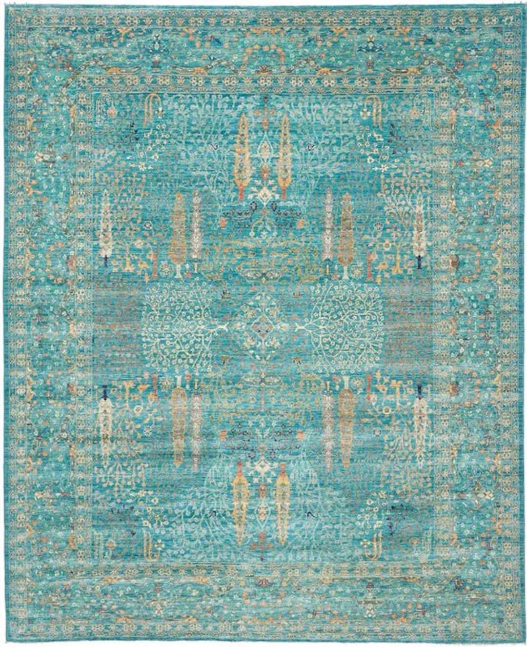 Old - Design Rug - Super Fine - Rug - 302 cm - 247 cm - New-unused - Handmade