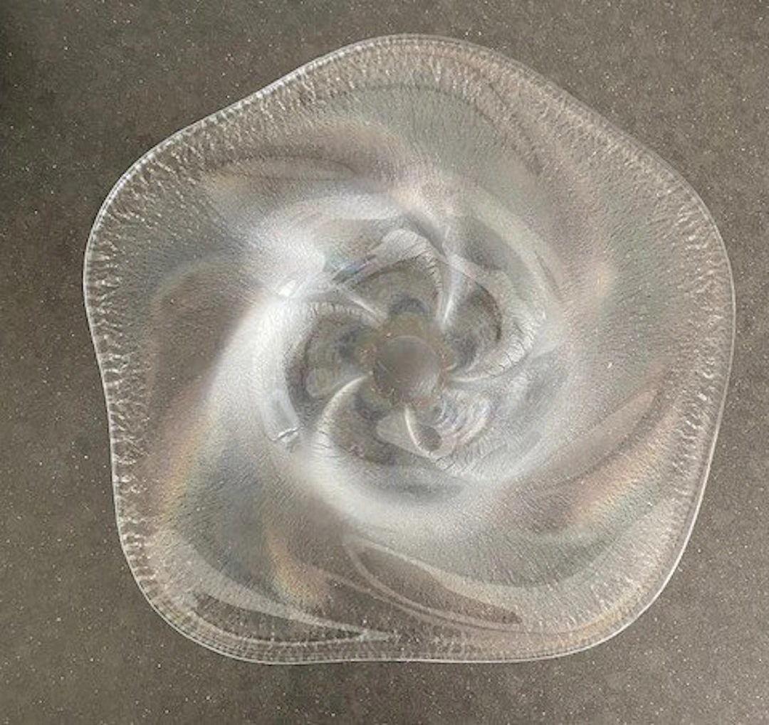 Kristalunie Maastricht - W.J. Rozendaal - Platter - Glass - Bowl "Coquille"