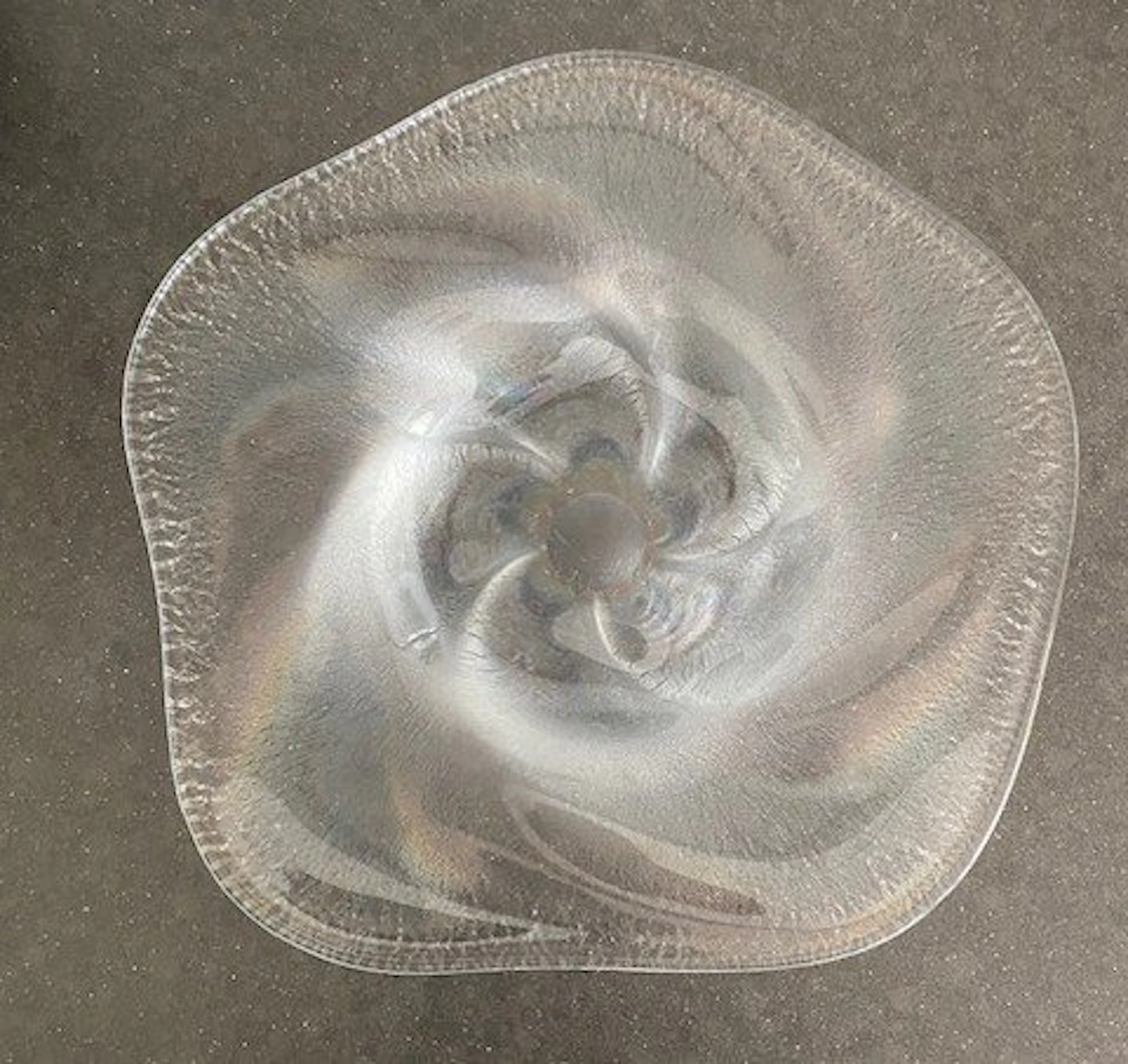 Kristalunie Maastricht - W.J. Rozendaal - Platter - Glass - Bowl "Coquille"