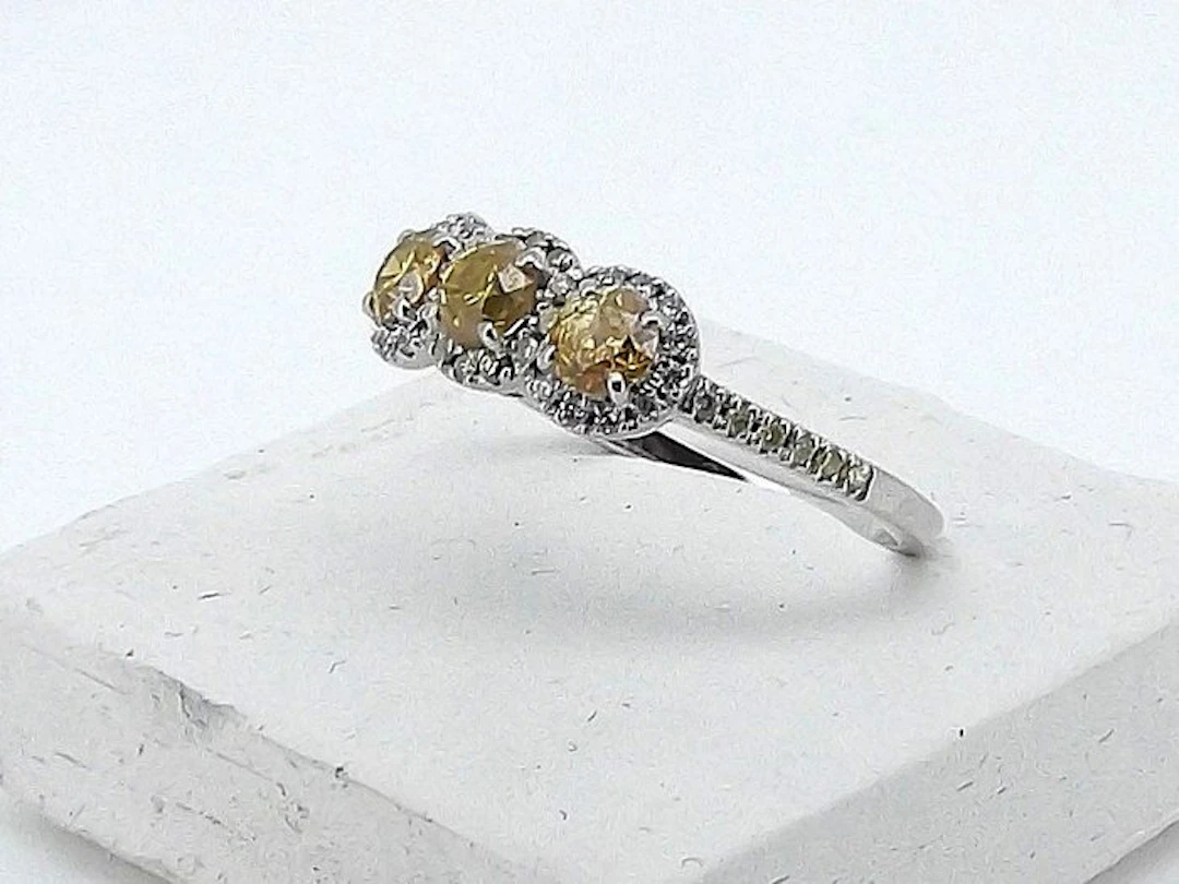 Ring - 18 kt. White gold - 0.75ct. tw. Diamond (Natural) - Diamond