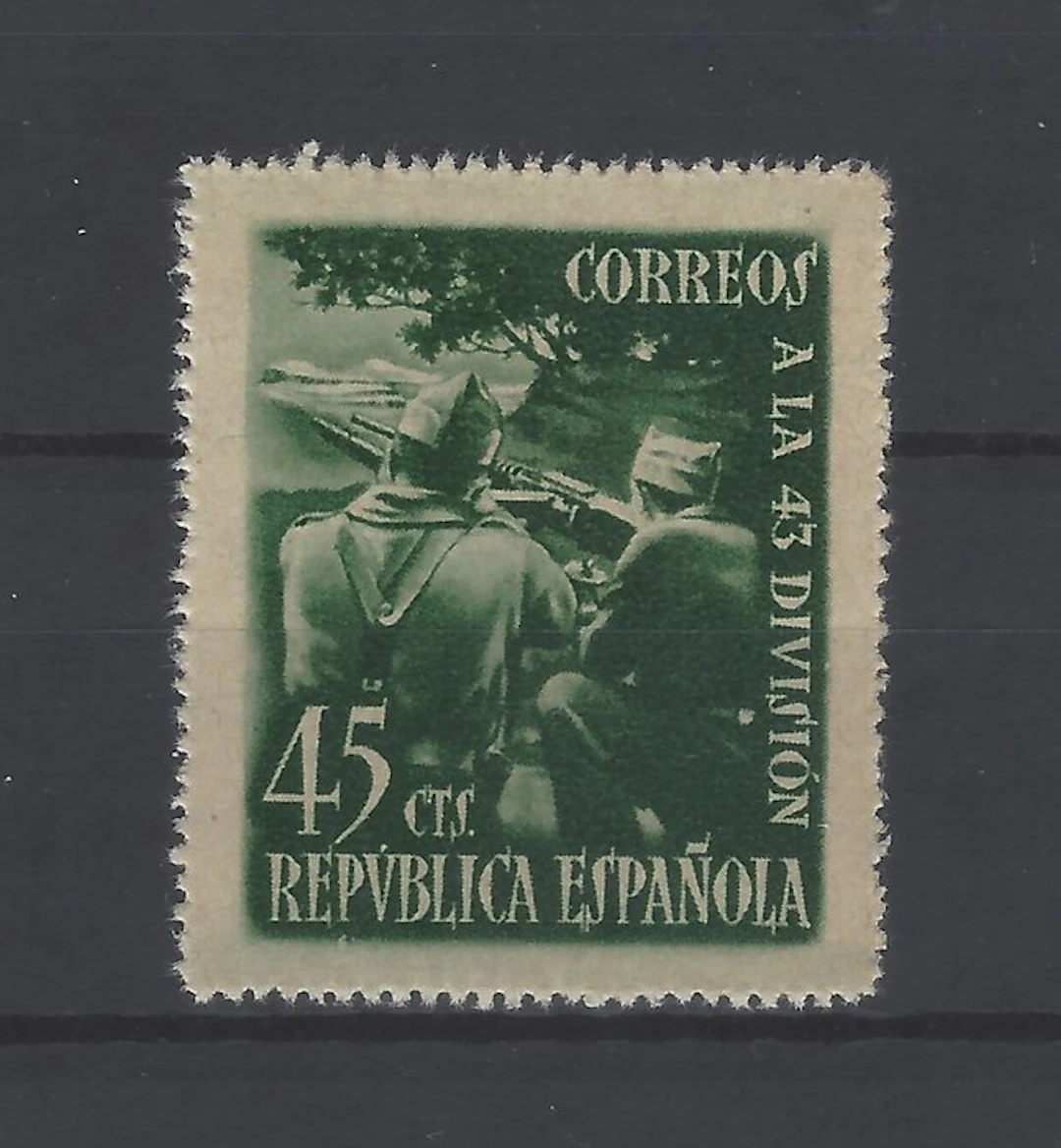 Spain 1938 - Rara 43 Division - color error - Edifil nº 788cc