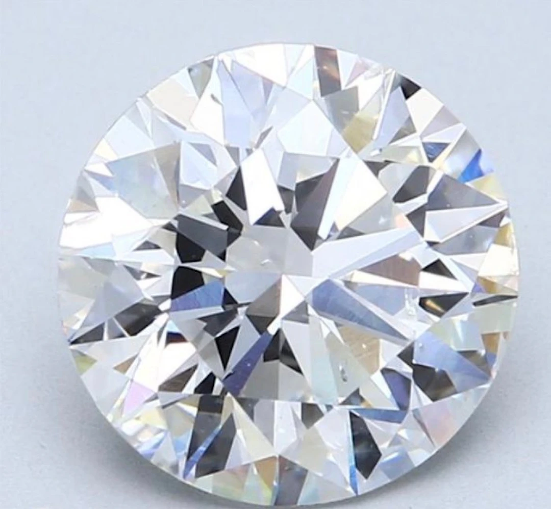 1 pcs Diamond (Natural) - 4.02 ct - Round - F - SI2...