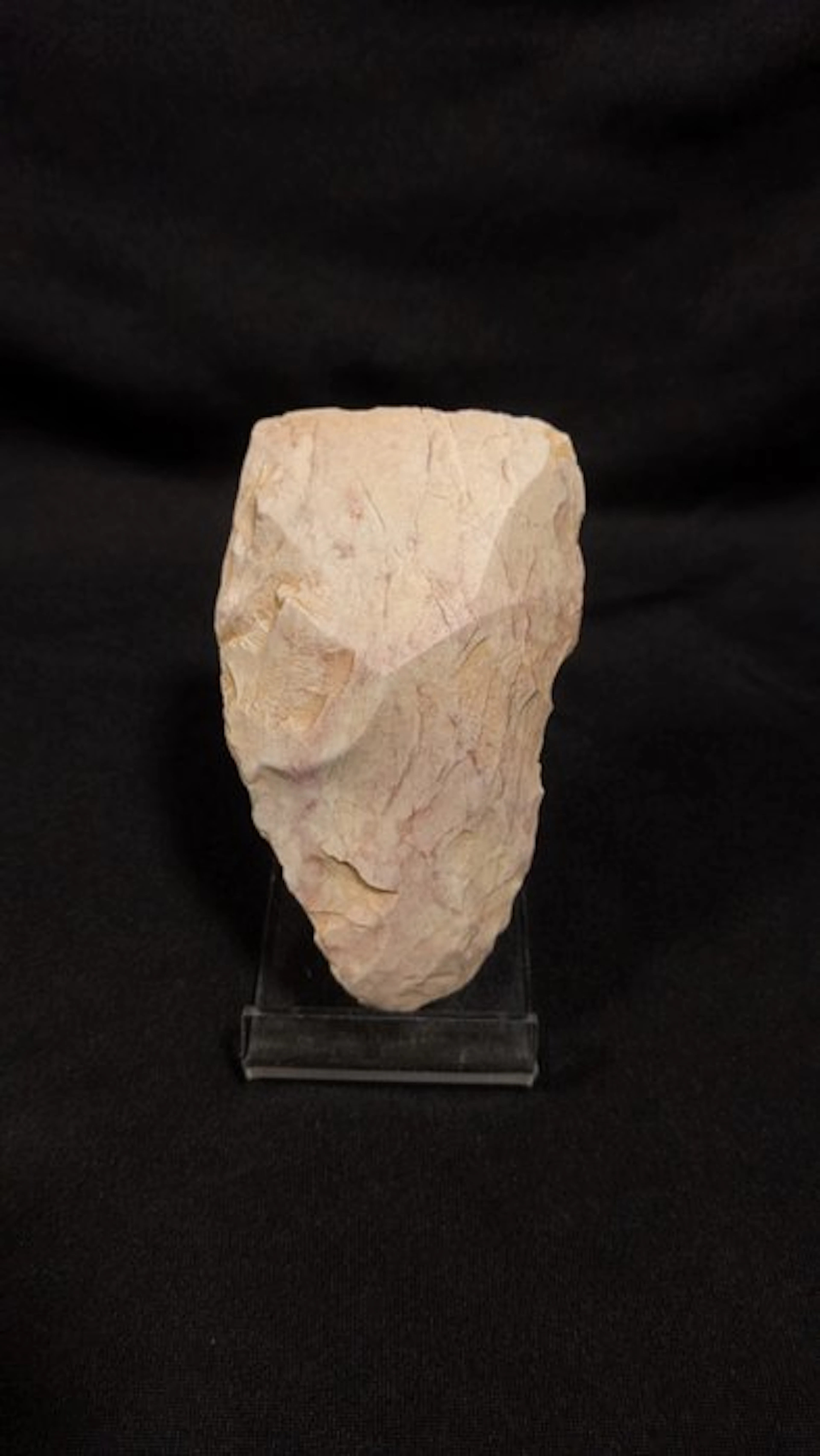 Neolithic agate polished axe tools in multicolored agate-flint