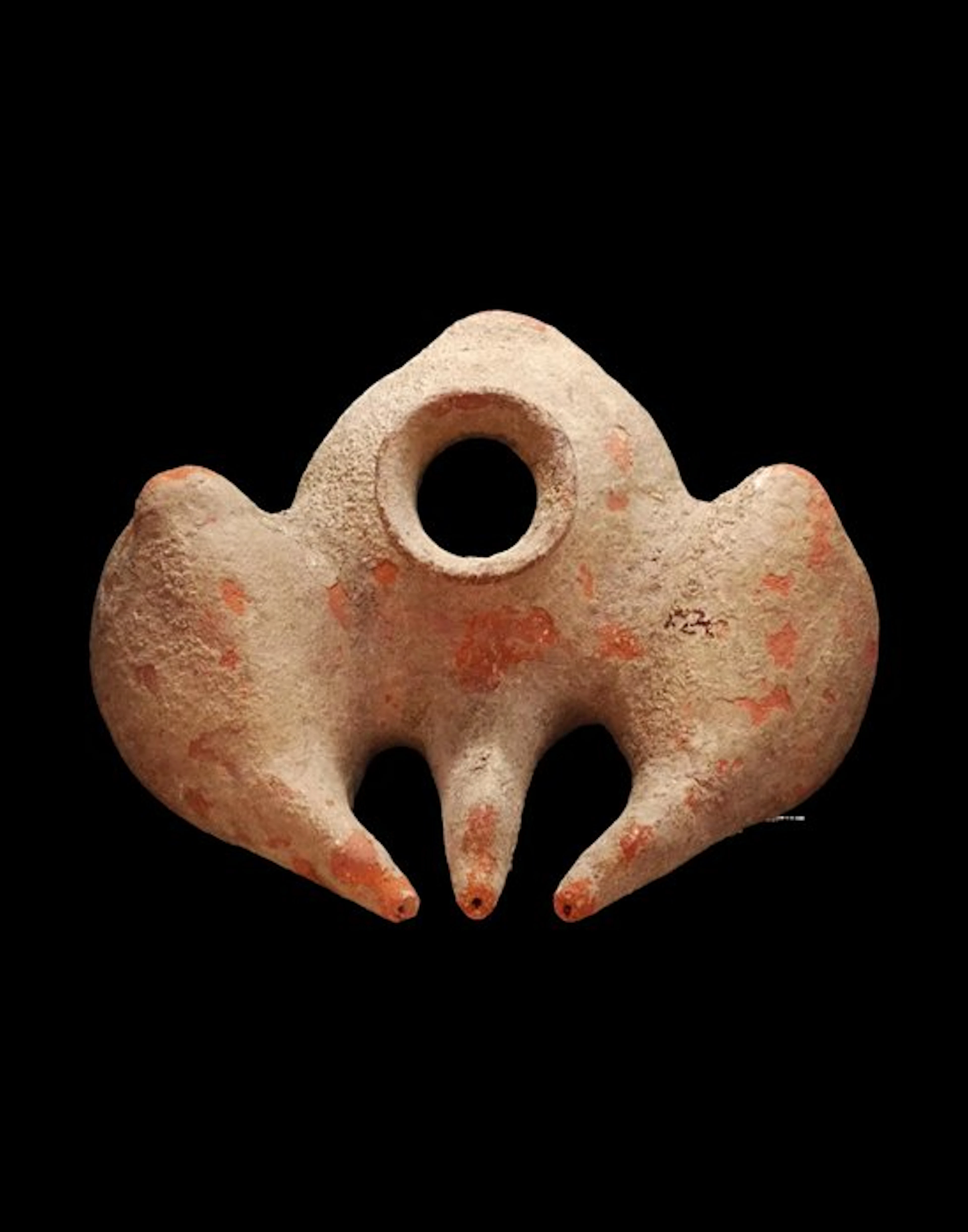 Mesopotamian Terracotta - Zoomorphic vase with 3 birds - 2nd/1st millennium