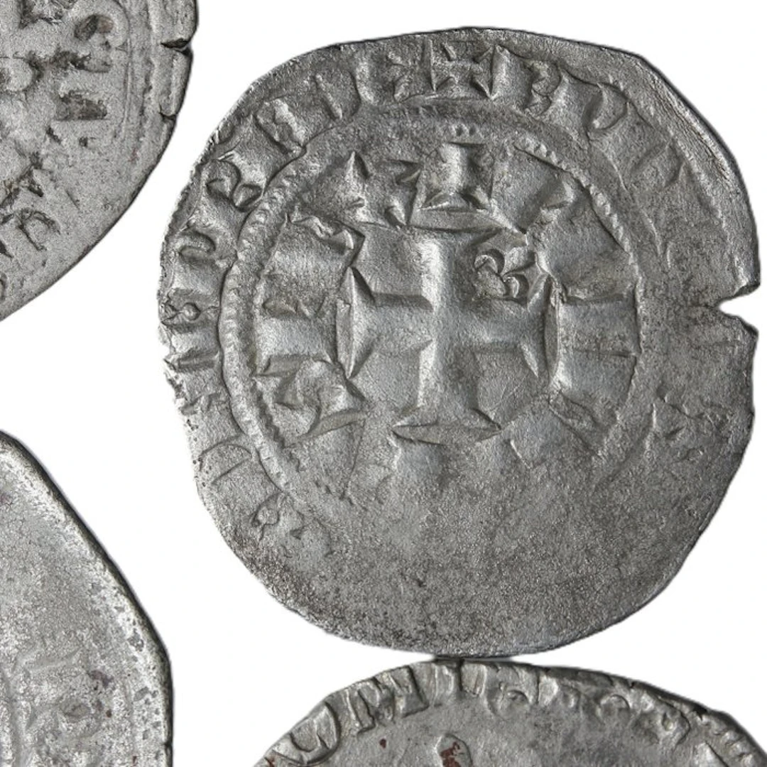 France. Lote mixto de 5 monedas feudal- medieval -reales a examinar