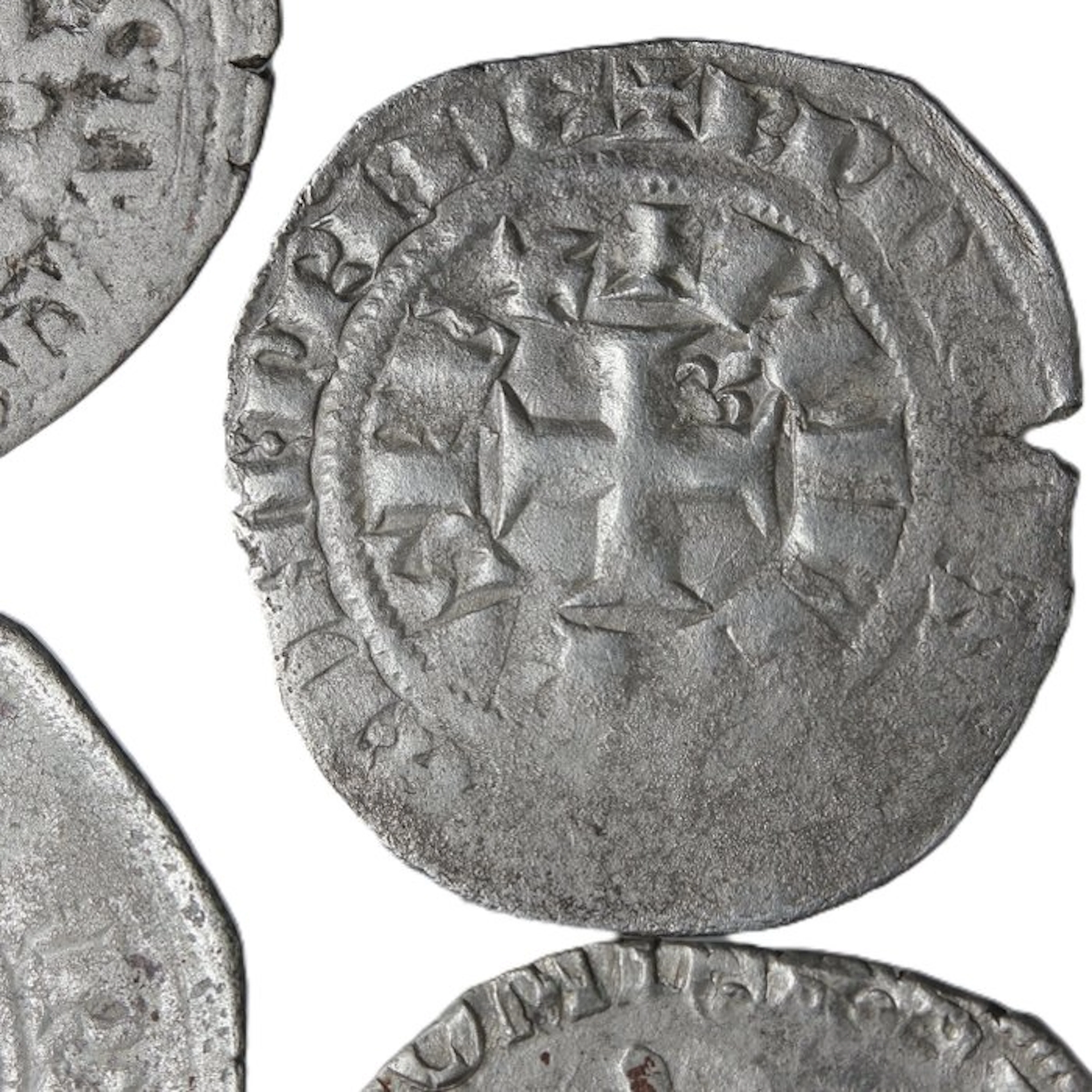 France. Lote mixto de 5 monedas feudal- medieval -reales a examinar