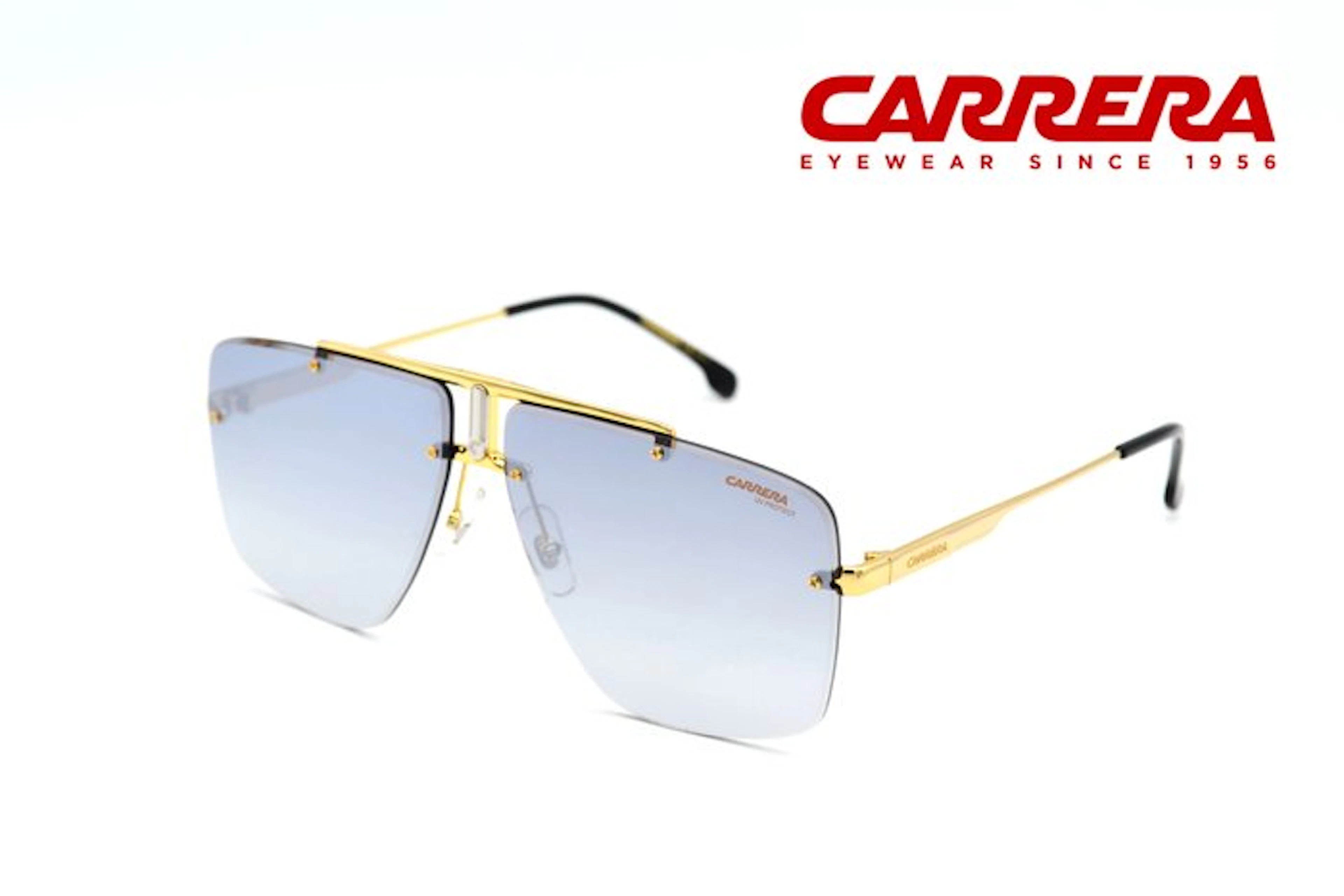 Carrera - 1016S RHLIC - Gold Metal Rimless Design - Blue...