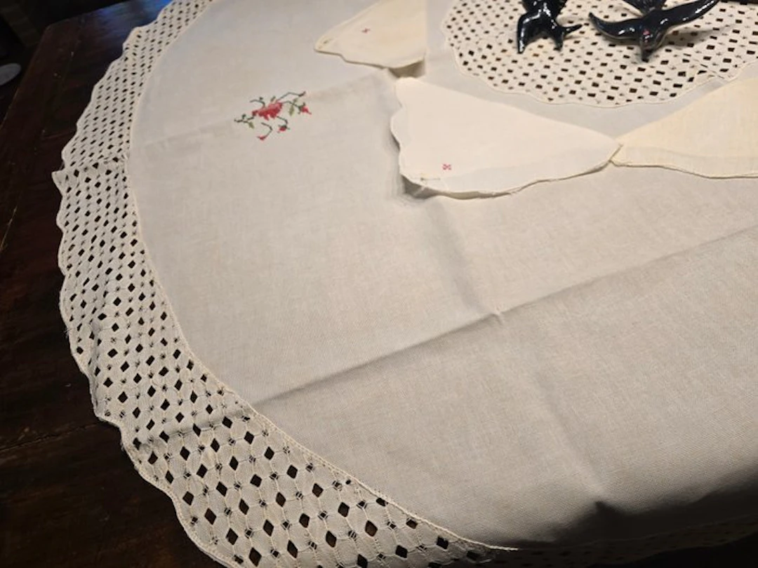 Tablecloth (7) - 158 cm - 158 cm - Round tablecloth