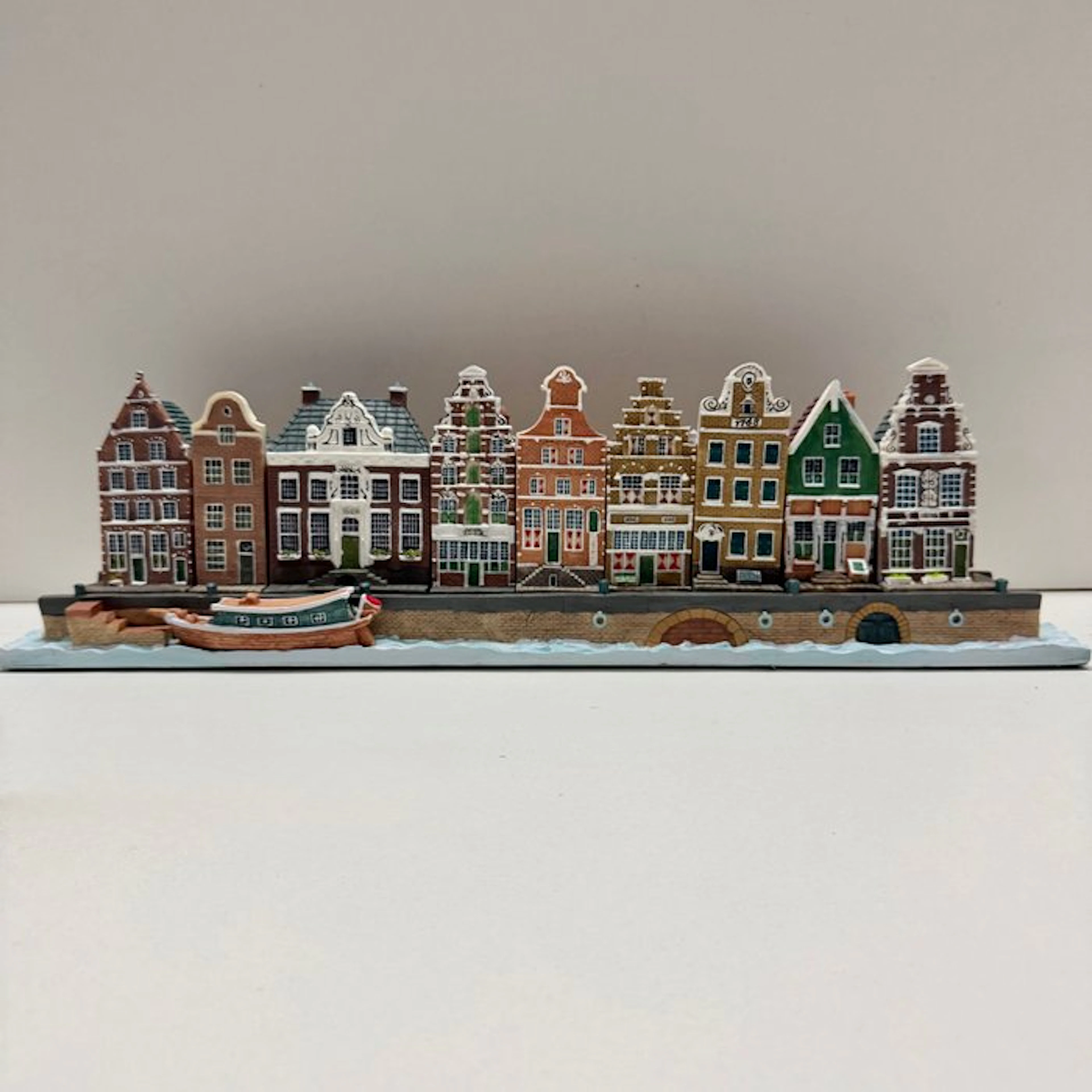 Christmas decoration Blokker (10) - Amsterdam canal houses - Stoneware