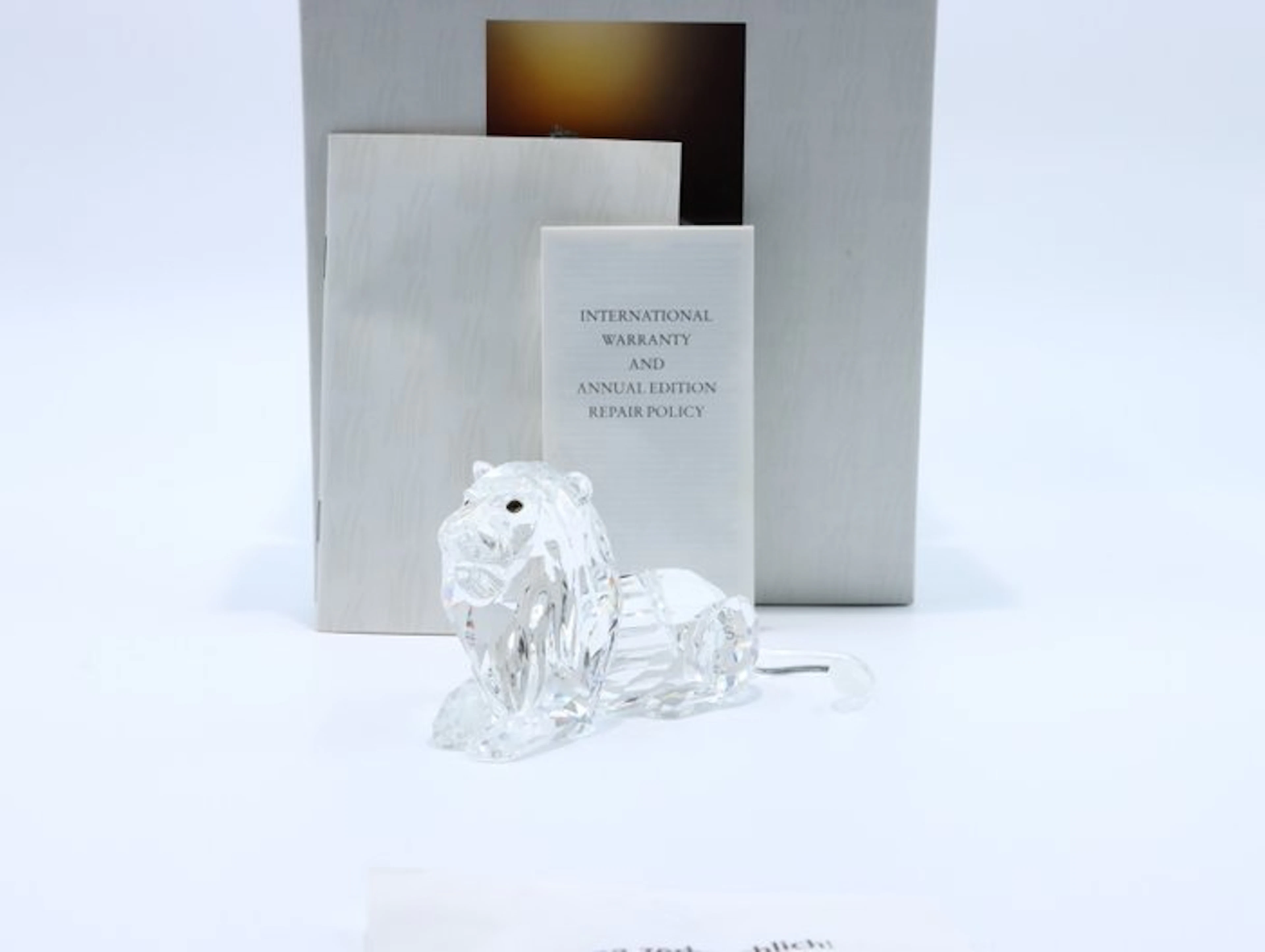 Figure - Swarovski - Jaarstuk 1995 "De Leeuw" (Boxed + certificate) - Crystal