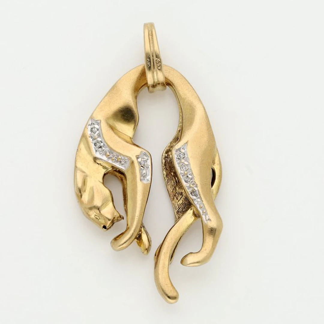 Pendant - 8 kt. Yellow gold Diamond (Natural)