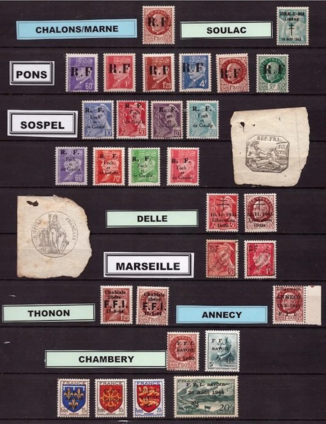 France 1940/1944 - Beautiful lot of Libération from...