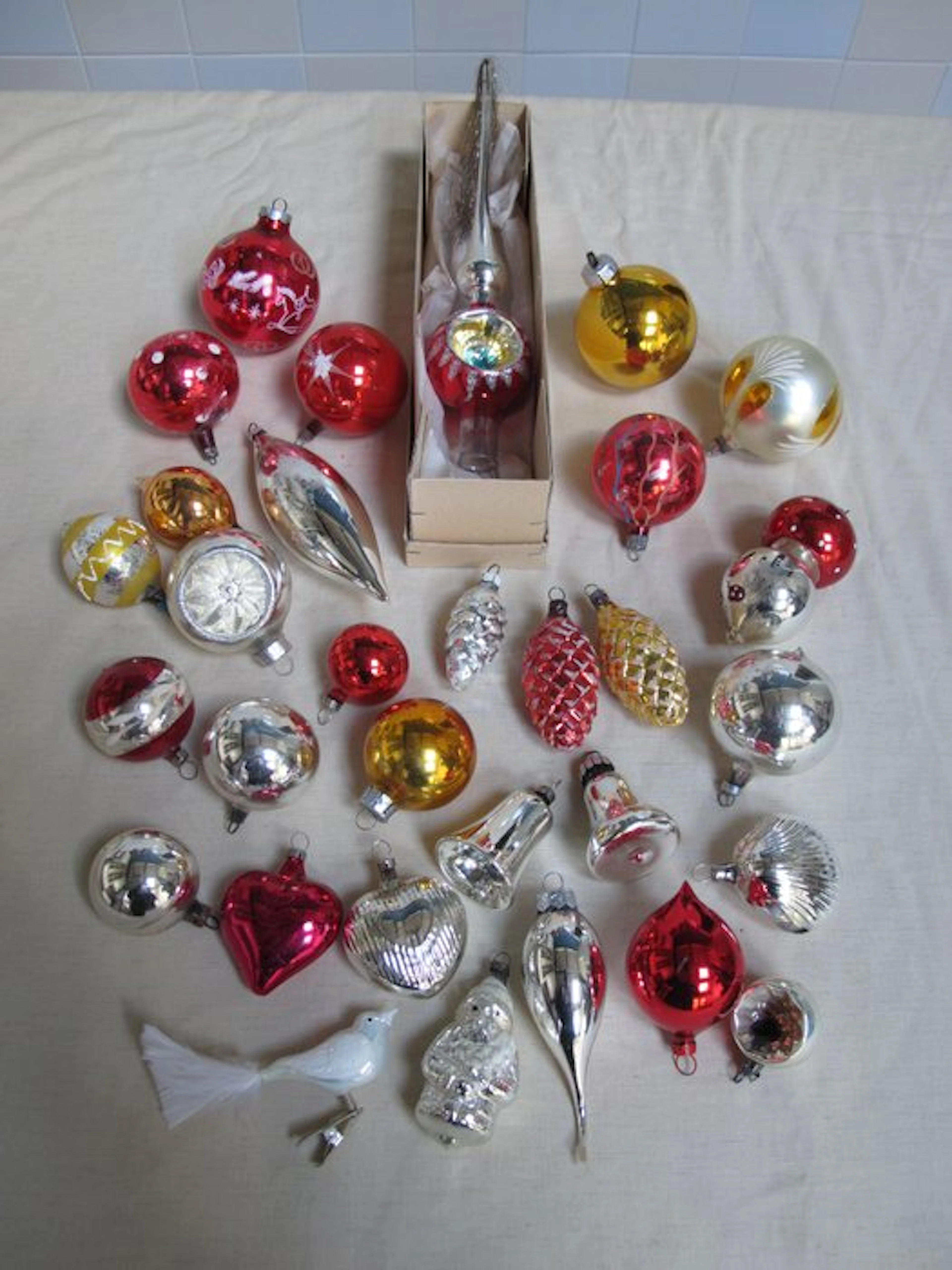 Christmas baubles (31) - Antique and vintage glass...