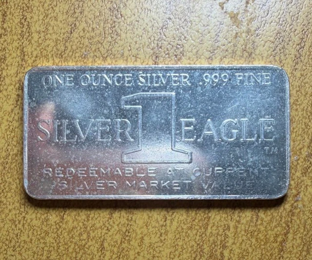 1 Troy Ounce - Silver .999 - "One Silver Eagle" 1971 (No reserve price)