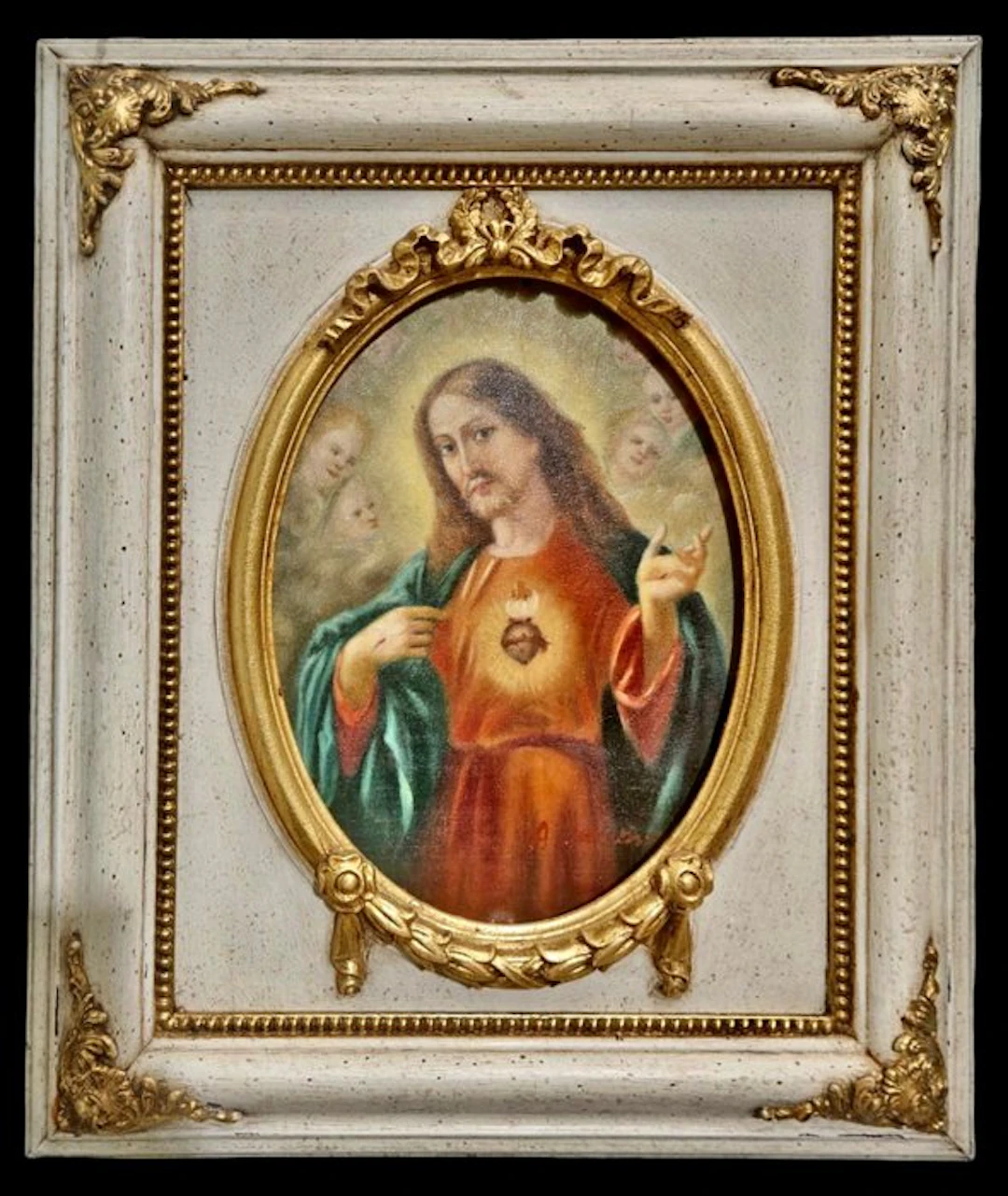 Scuola europea - Cristo del Sacro Cuore - 30 x 40 cm