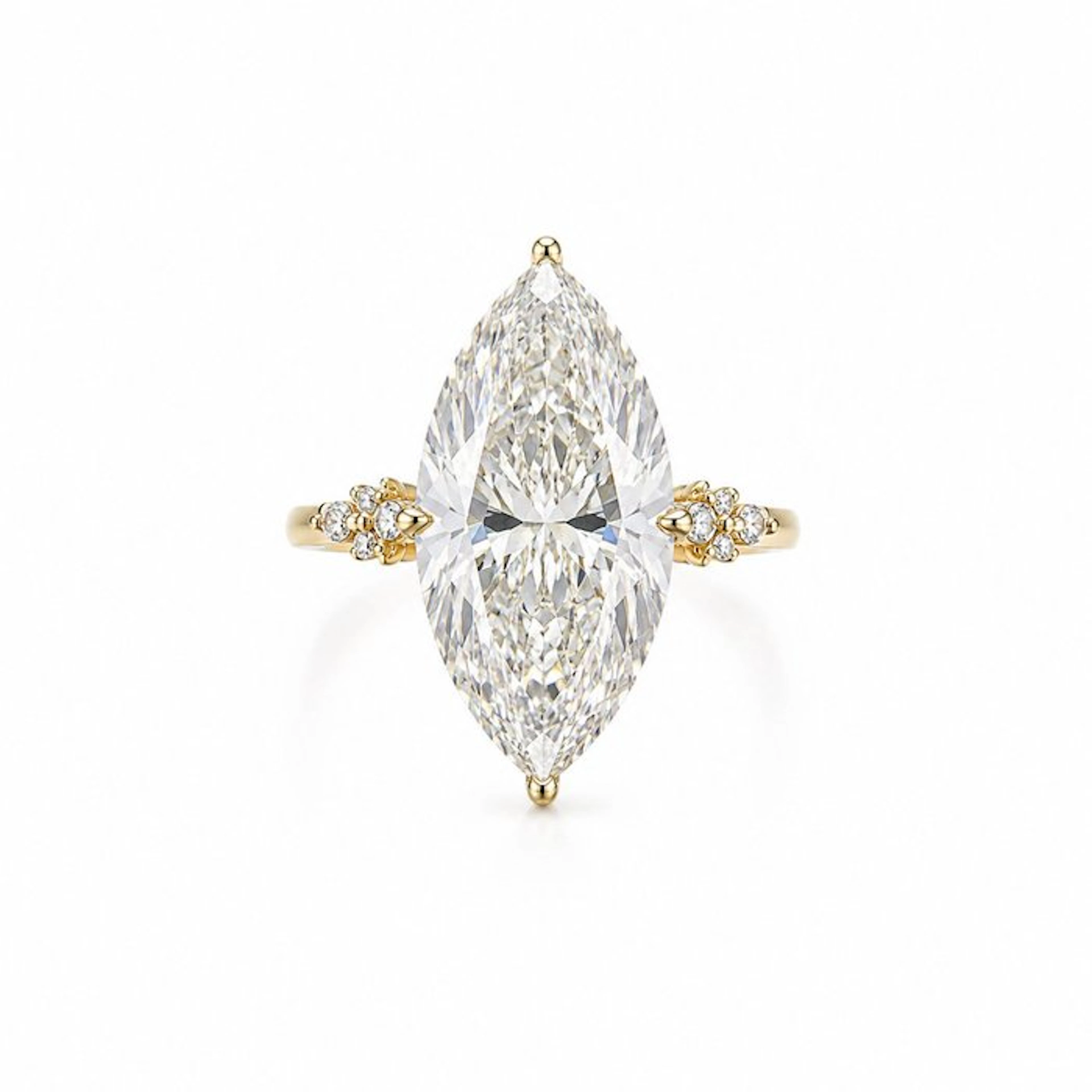 Ring - 14 kt. Yellow gold - 7.28ct. tw. Diamond (Lab-grown) - Diamond