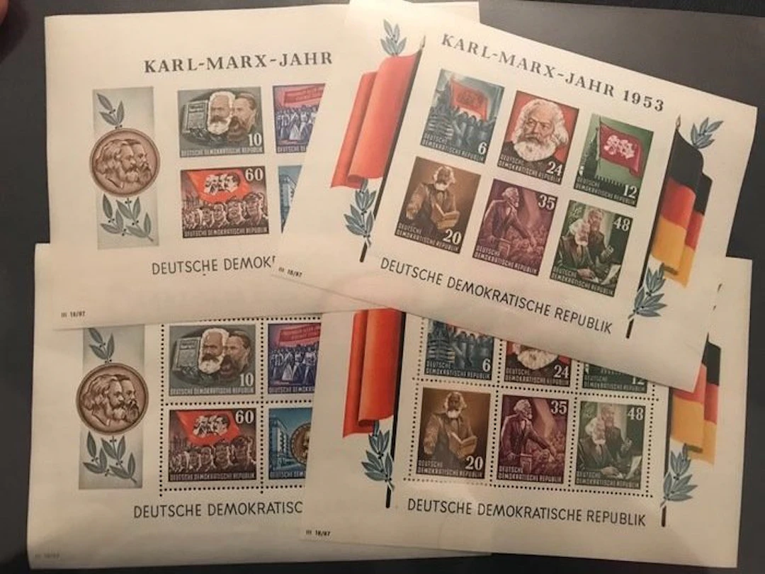 GDR 1953 - Karl Marx blocks