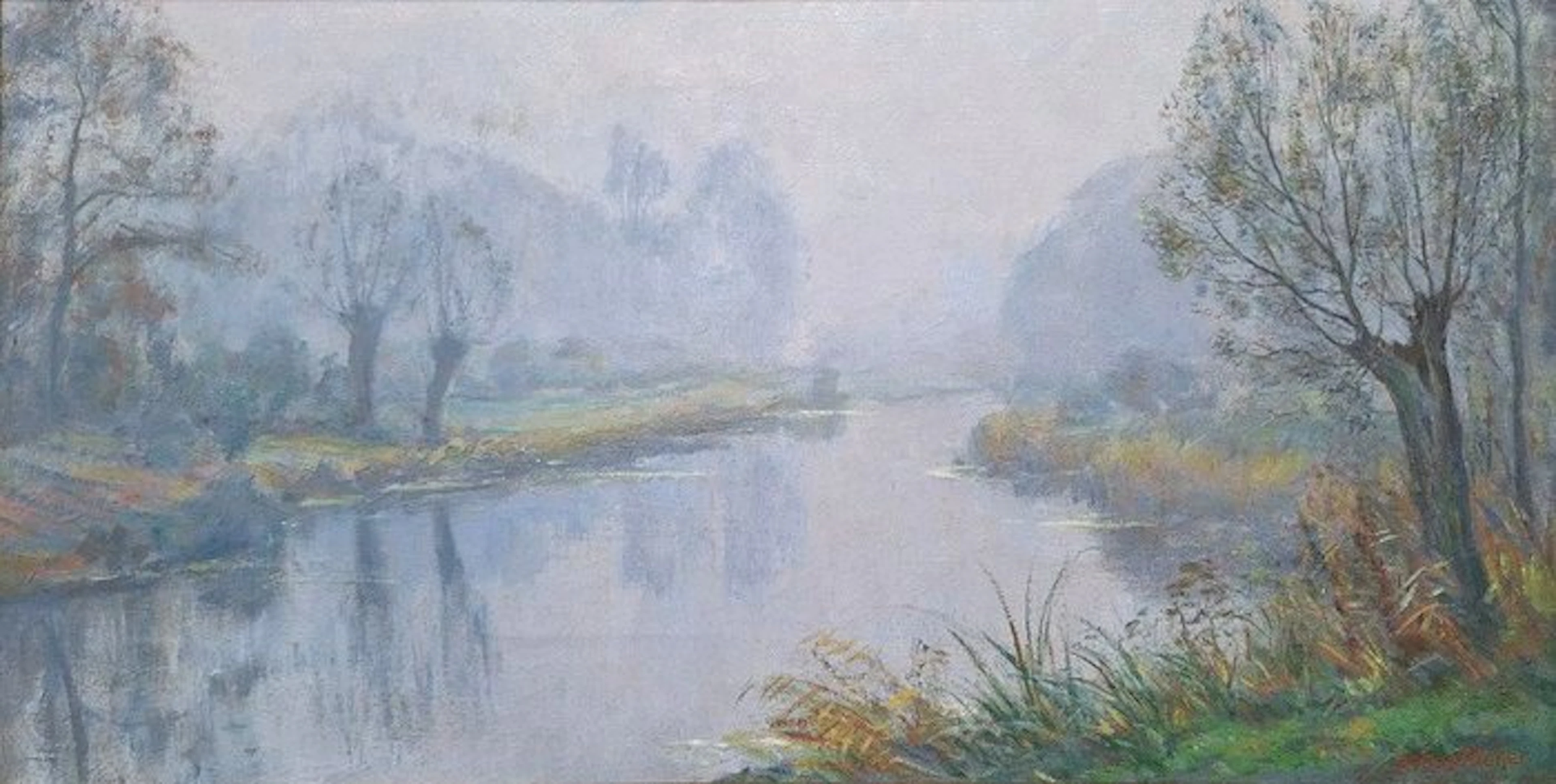 Johan Meijer (1885-1970) - **NO RESERVE** Nevelstemming, Blaricum