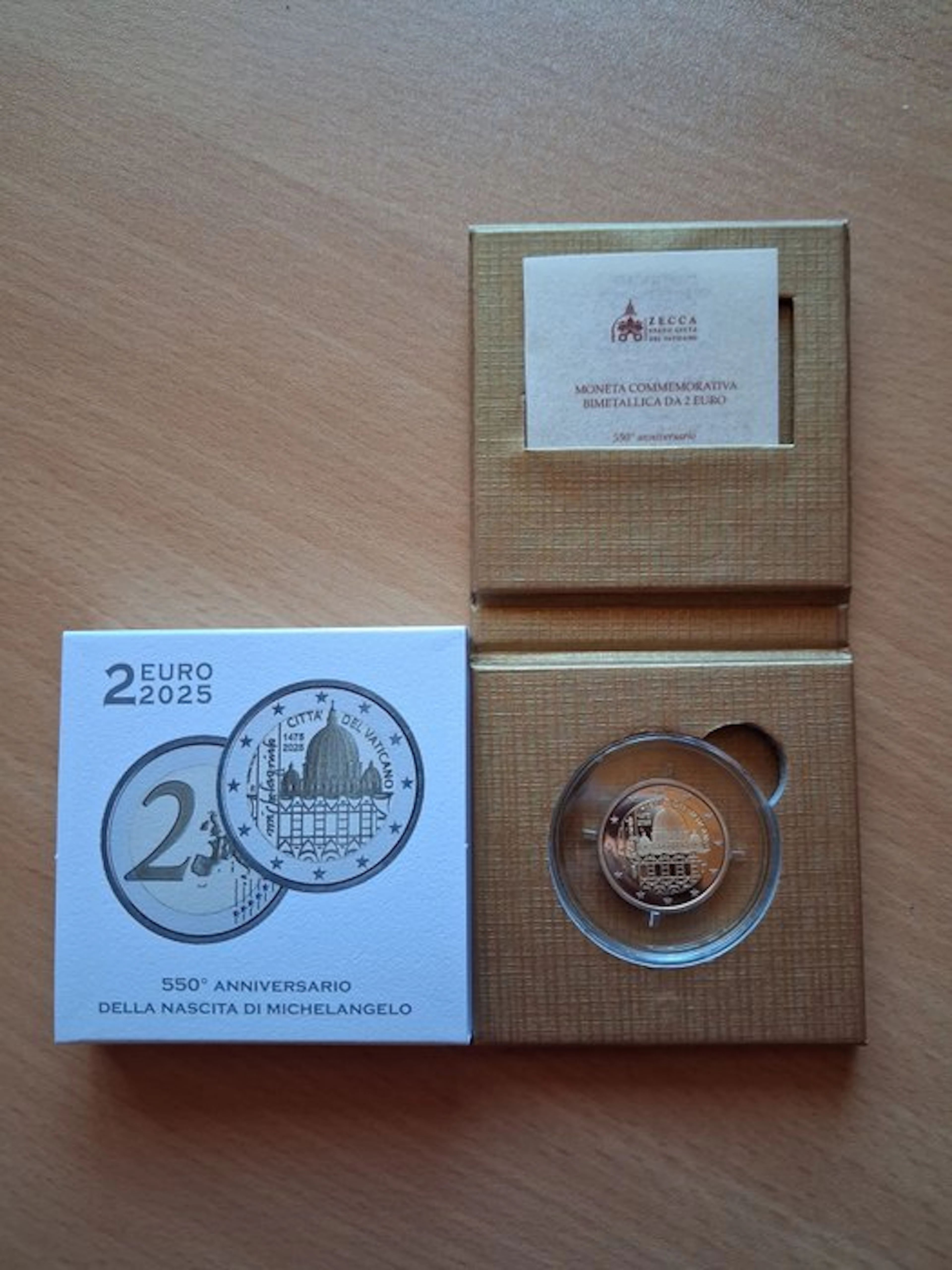 Vatican. 2 Euro 2025 "Michelangelo" Proof (No reserve price)