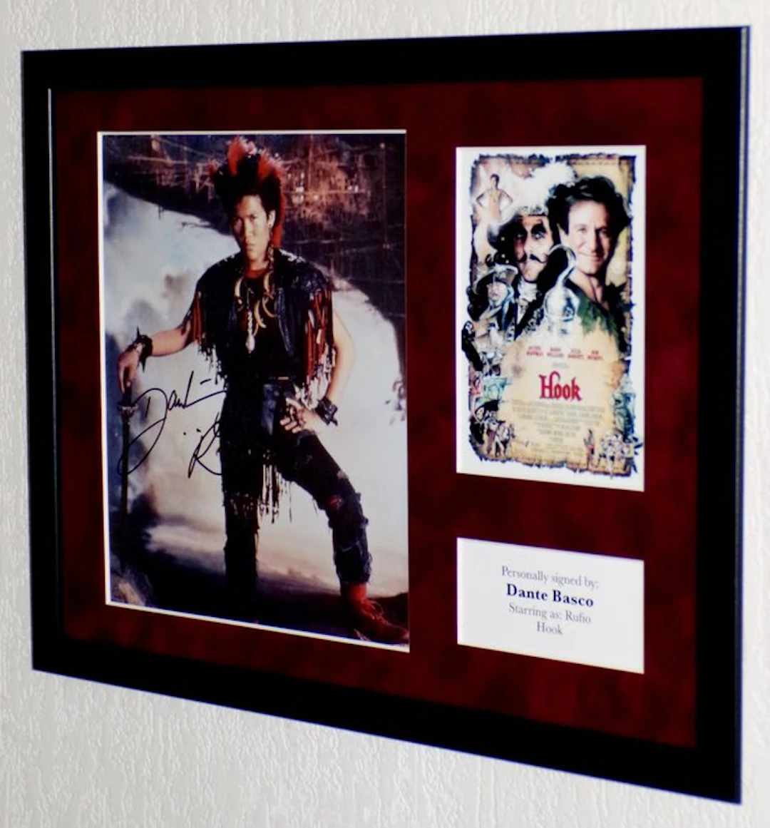 Hook - Dante Basco (Rufio) Premium Framed, signed + Certificate of Authenticity