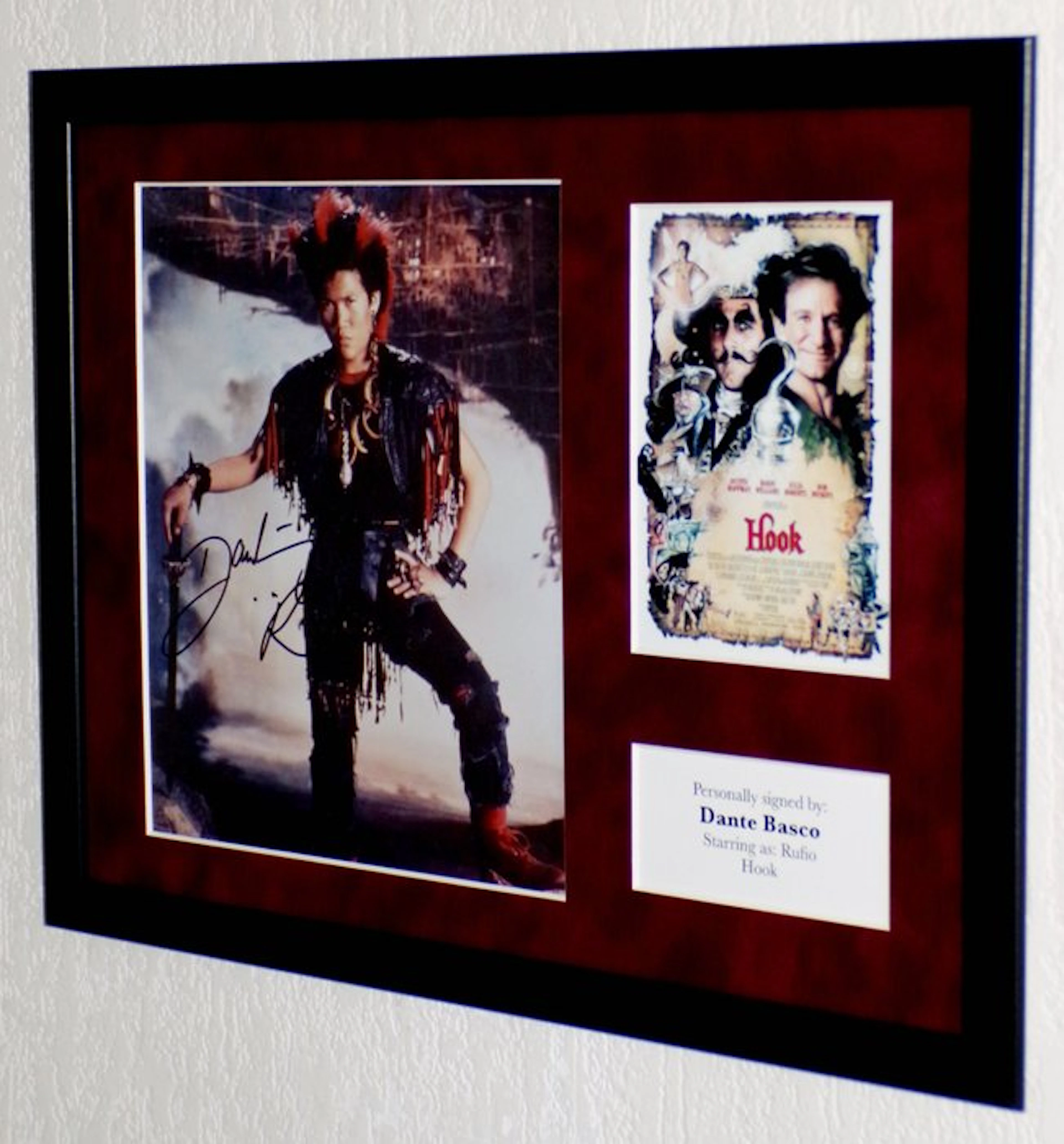 Hook - Dante Basco (Rufio) Premium Framed, signed + Certificate of Authenticity