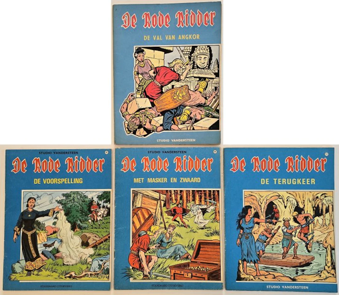 De Rode Ridder 7, 48, 49 & 50 - 4 Album - First edition - 1961/1971