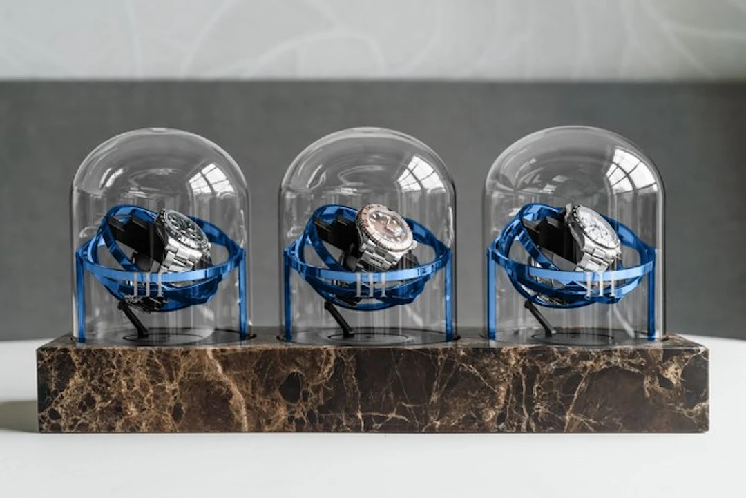 Elbrus Horology - Triple Marble Watch Winder - Limited...