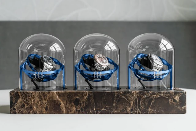 Elbrus Horology - Triple Marble Watch Winder - Limited...