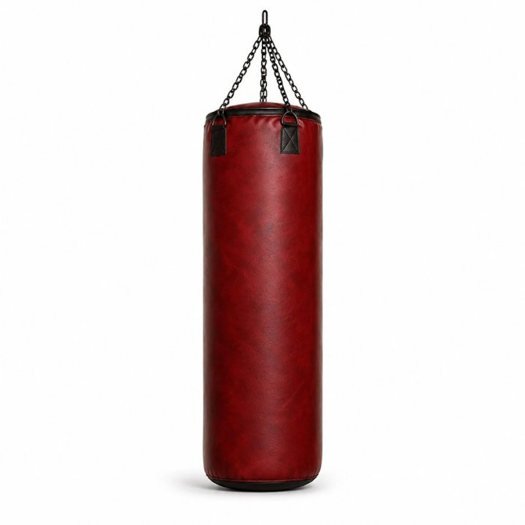 Handcrafted Red Leather Punching Bag