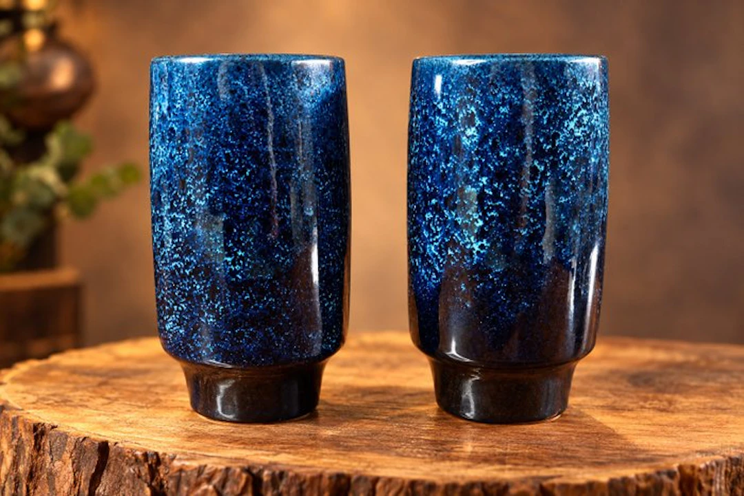 Sébastien Pignon (Signés) - Vase (2) - Ceramic - glazed ceramic